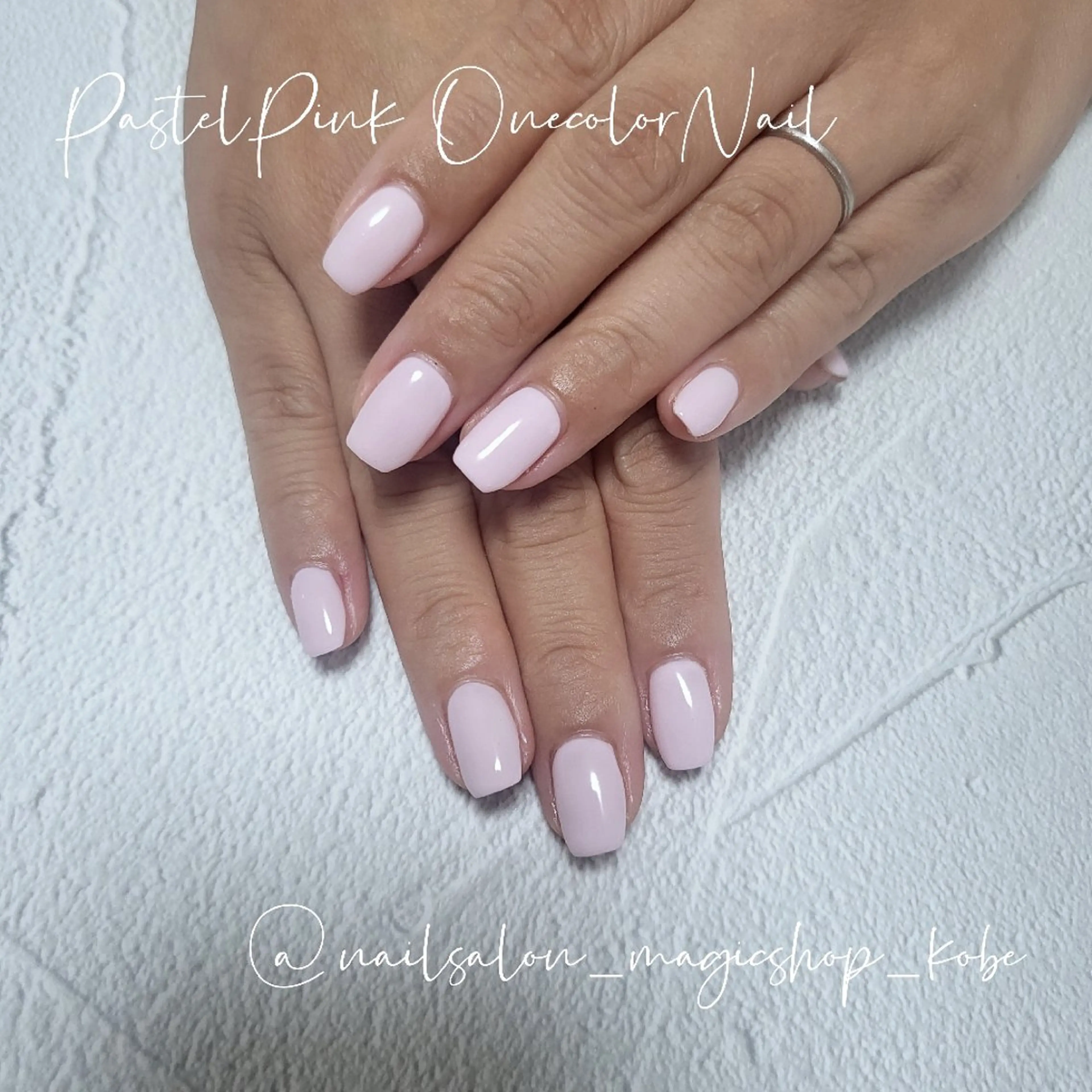 ネイル ブルー ジェルネイル マットネイル ワンカラーネイル ピンク ハンドネイル Nailsalon MagicShopのネイルデザイン