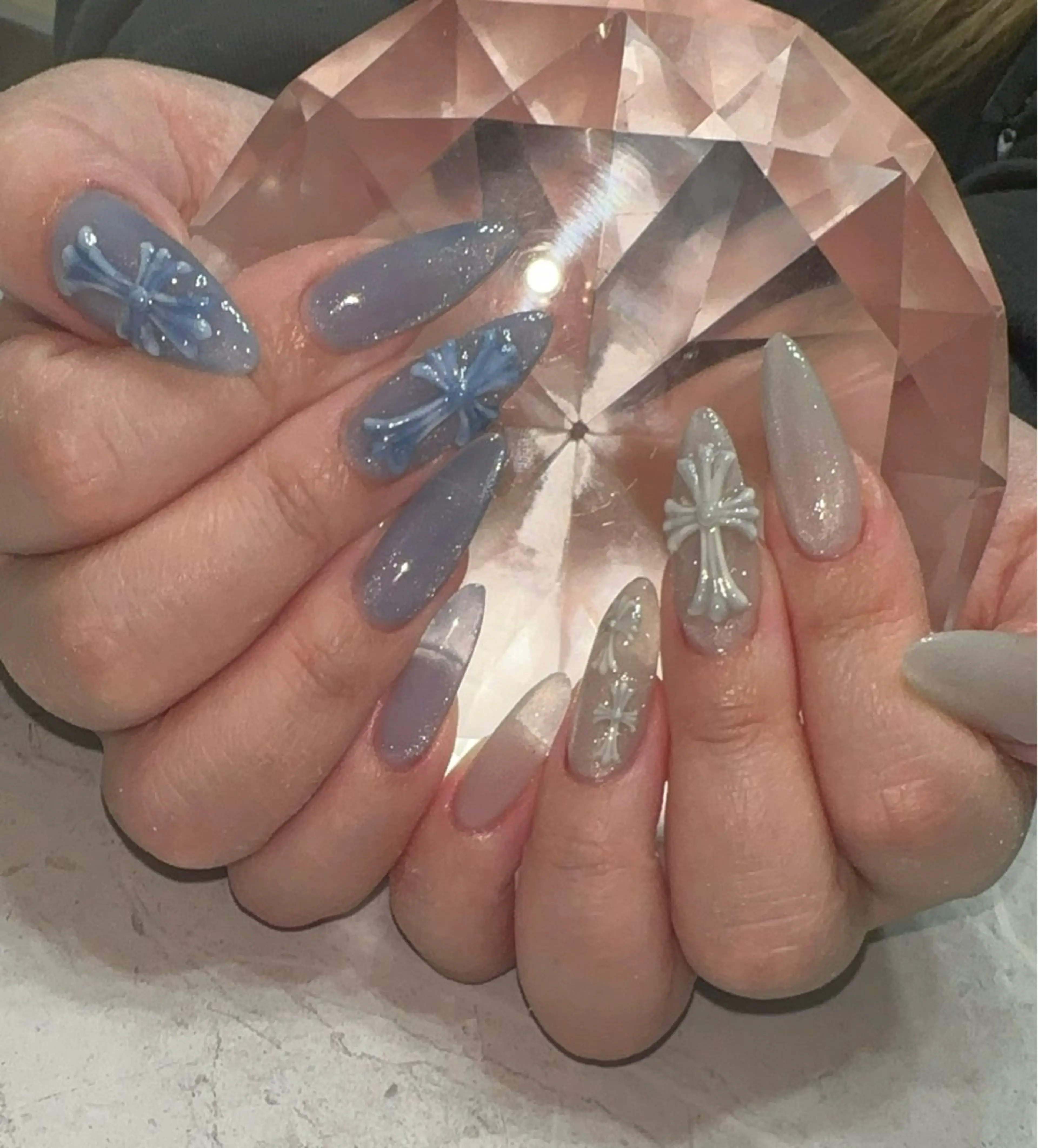 ネイル 大理石ネイル(マーブル) ハンドネイル with nail.のネイルデザイン