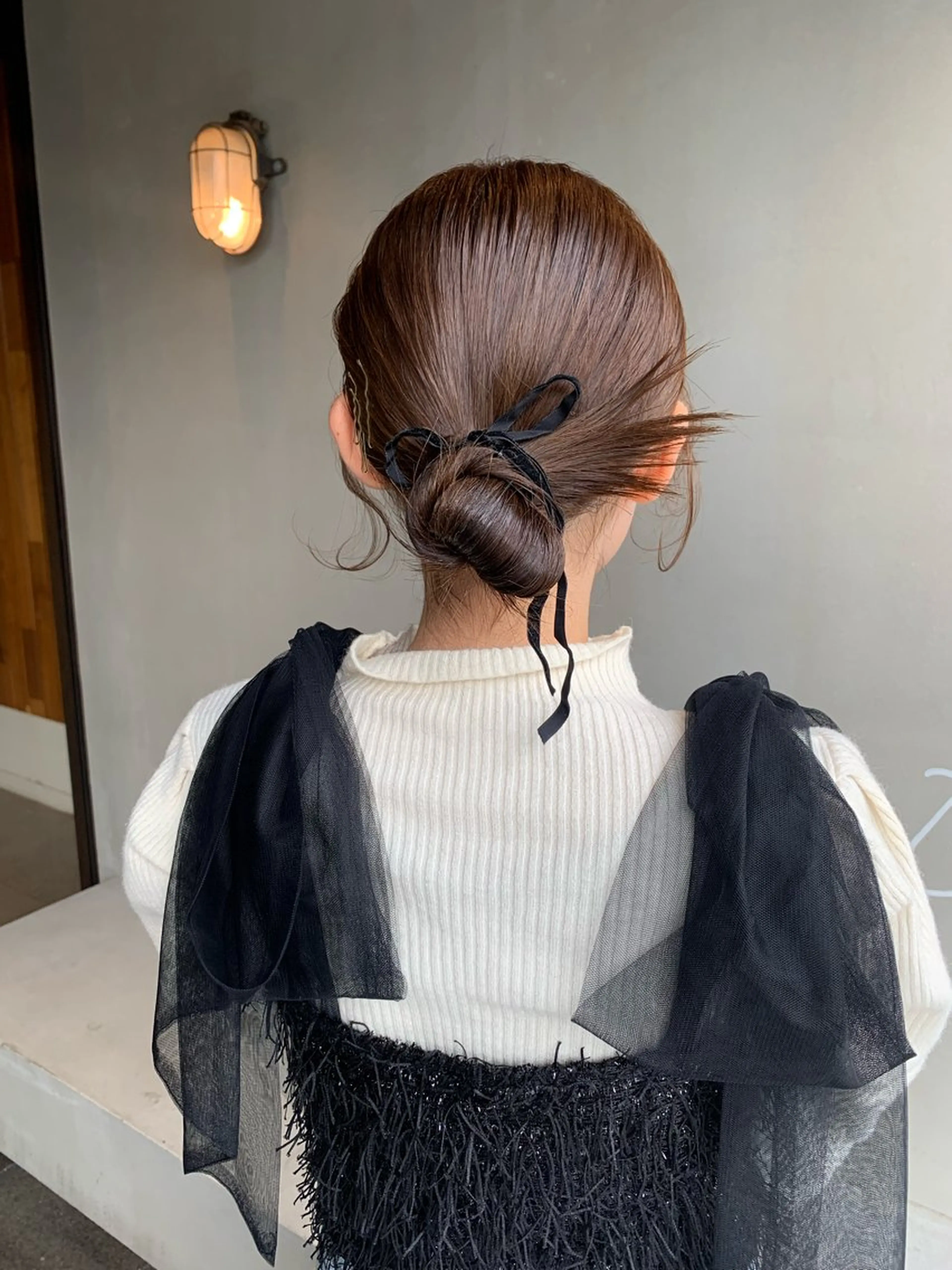 ミディアム ヘアアレンジ ヘアセット ブリーチ/アレンジ 天満/chihiroのヘアスタイル