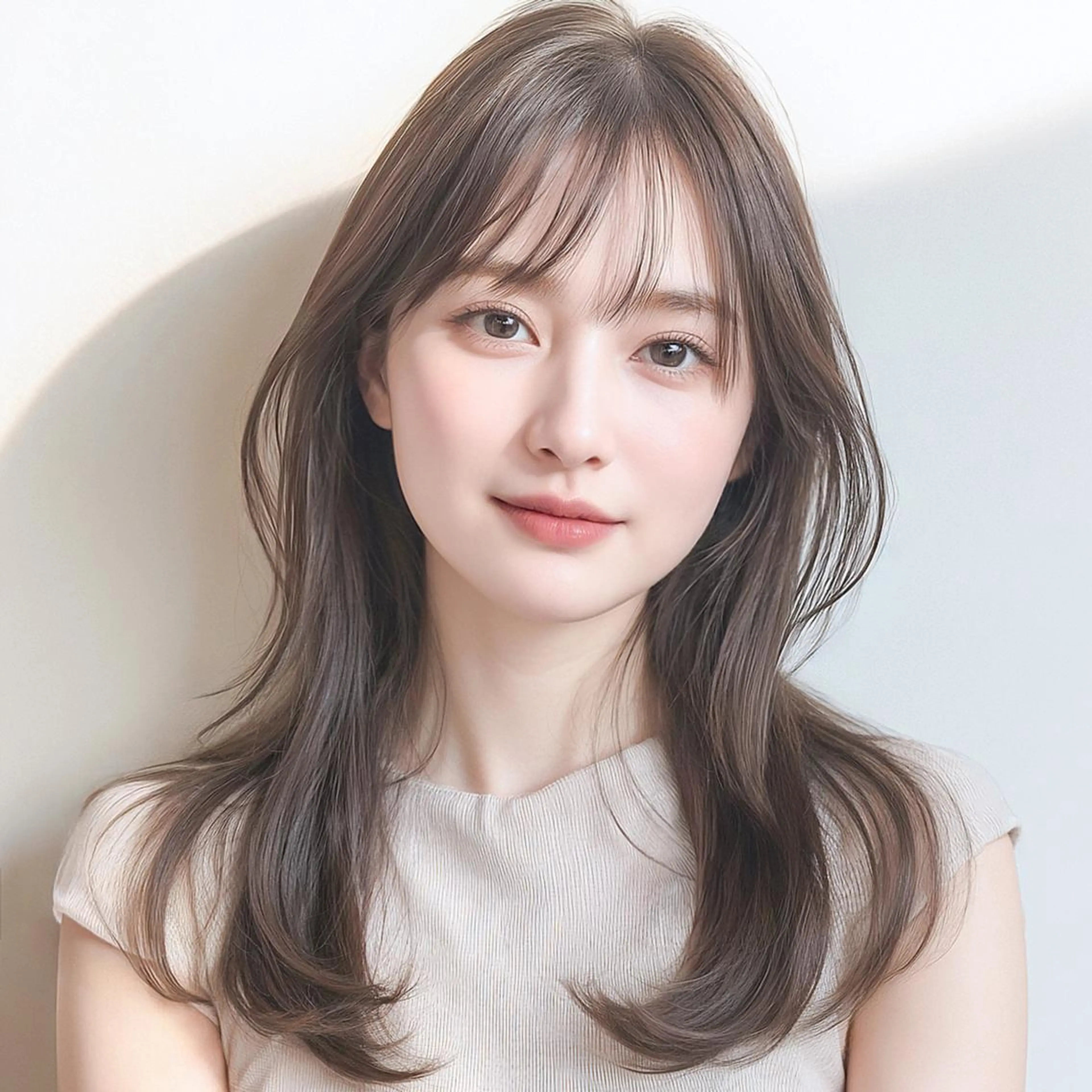 セミロング カラー イルミナカラー 髪質改善 縮毛矯正 SOURCE天王寺/ ヘアケア/艶カラー✨のヘアスタイル