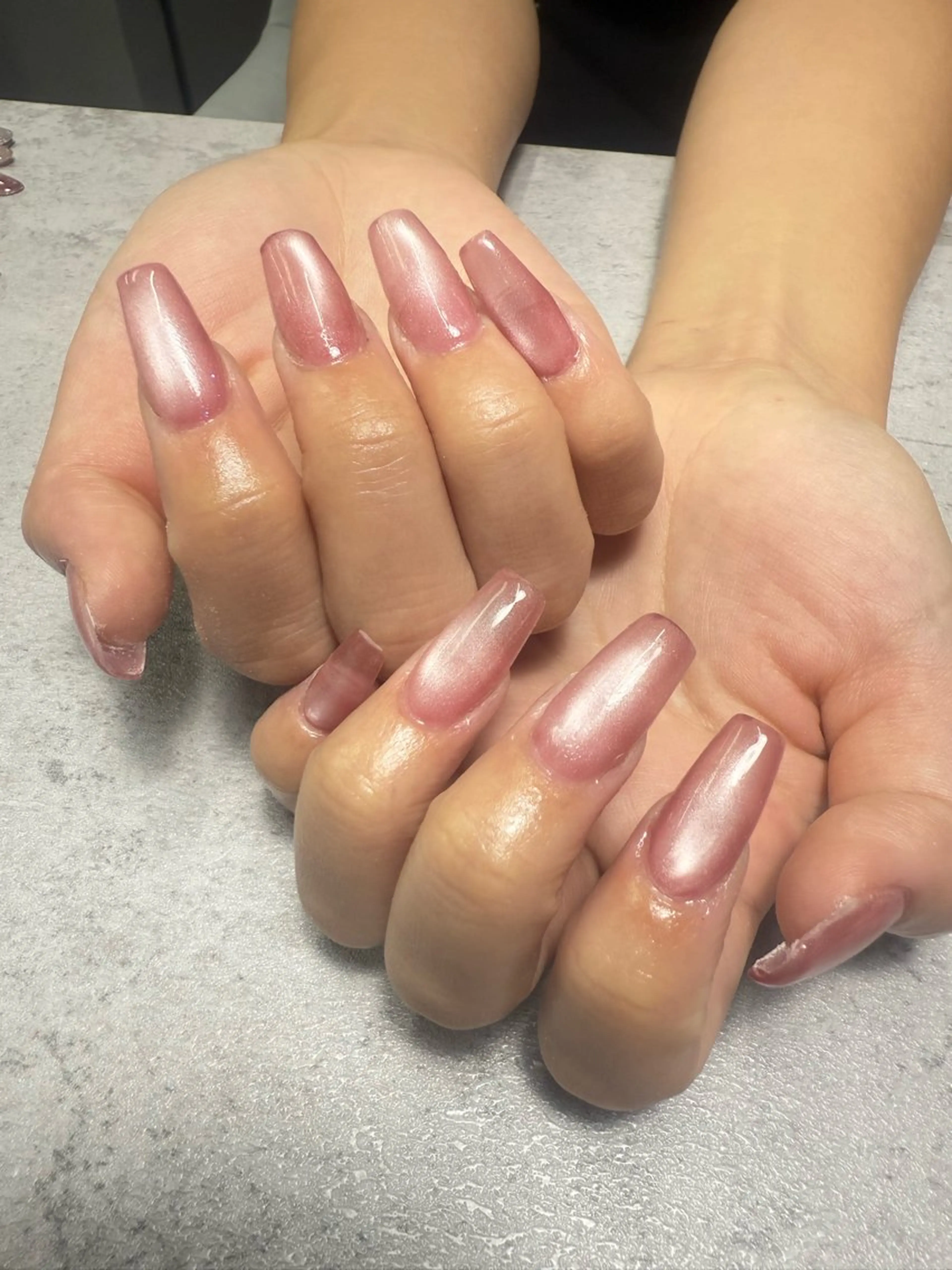 ネイル 長さ出し マグネットネイル ハンドネイル k+1💅🏻 miyukiのネイルデザイン
