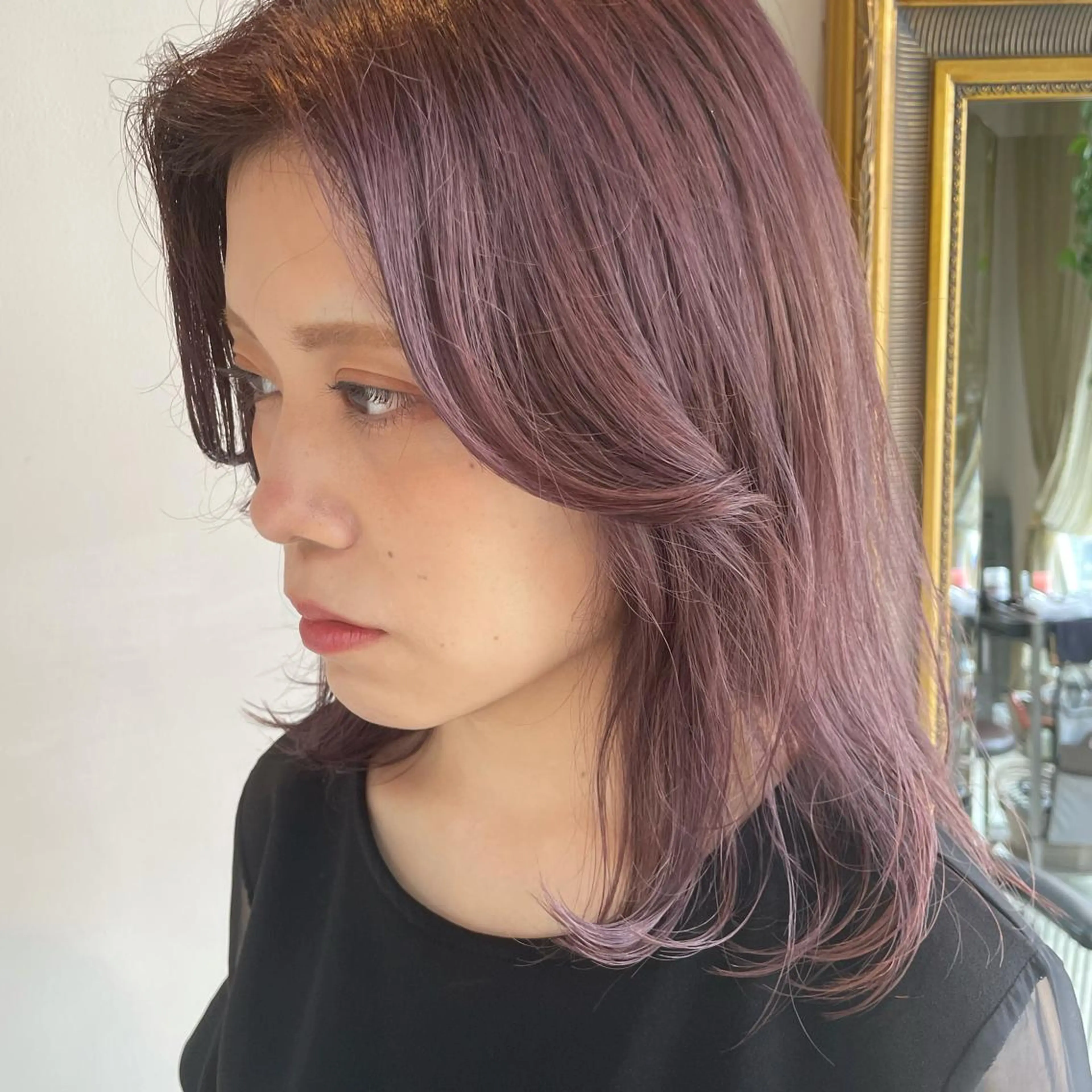 ミディアム カット ヘアカラー トリートメント 🌷nanase🌷 gally hairのヘアスタイル