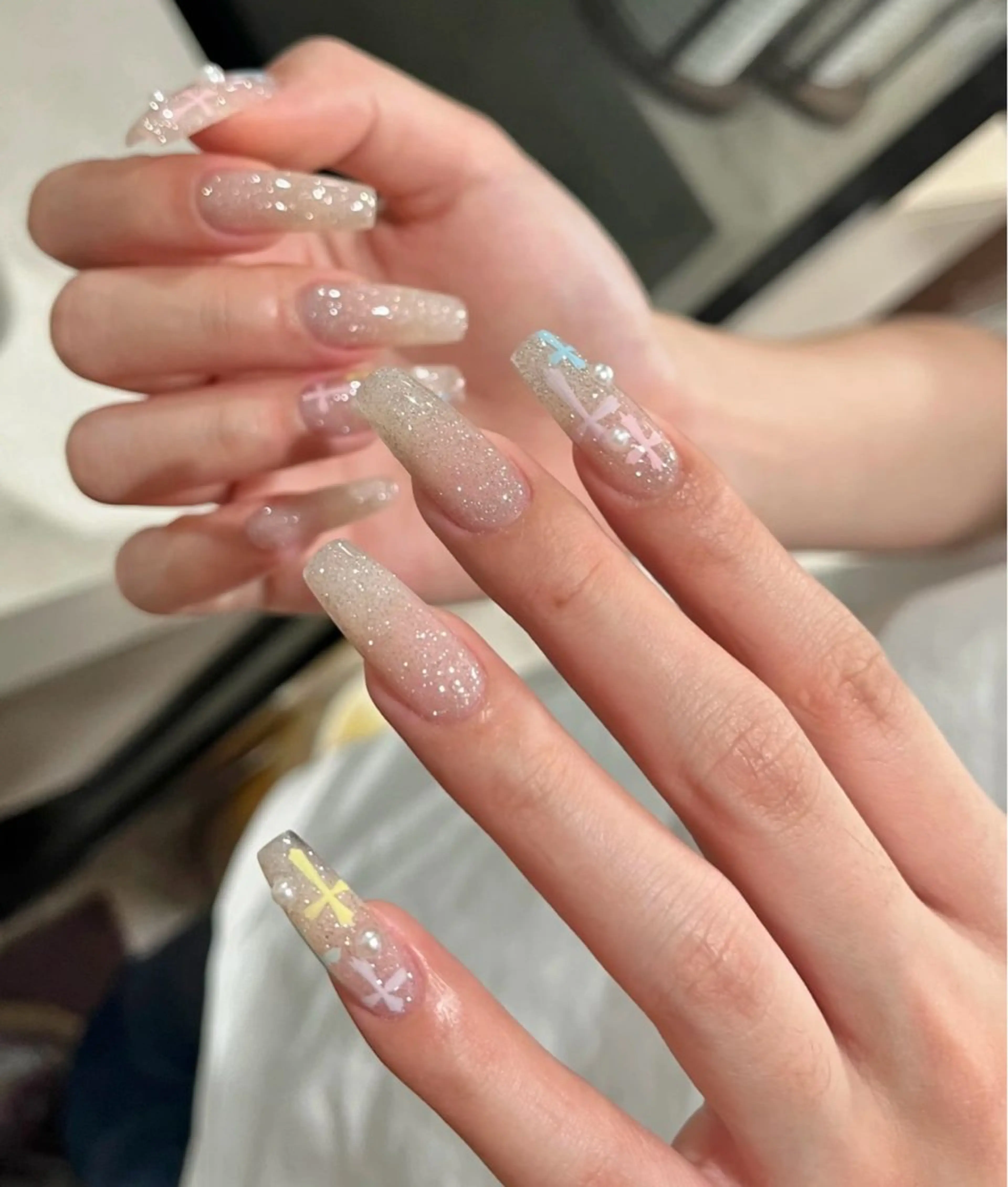 ネイル 長さ出し 持ち込み ネイルチップ キャンアイドレッシー 新小岩テイのネイルデザイン