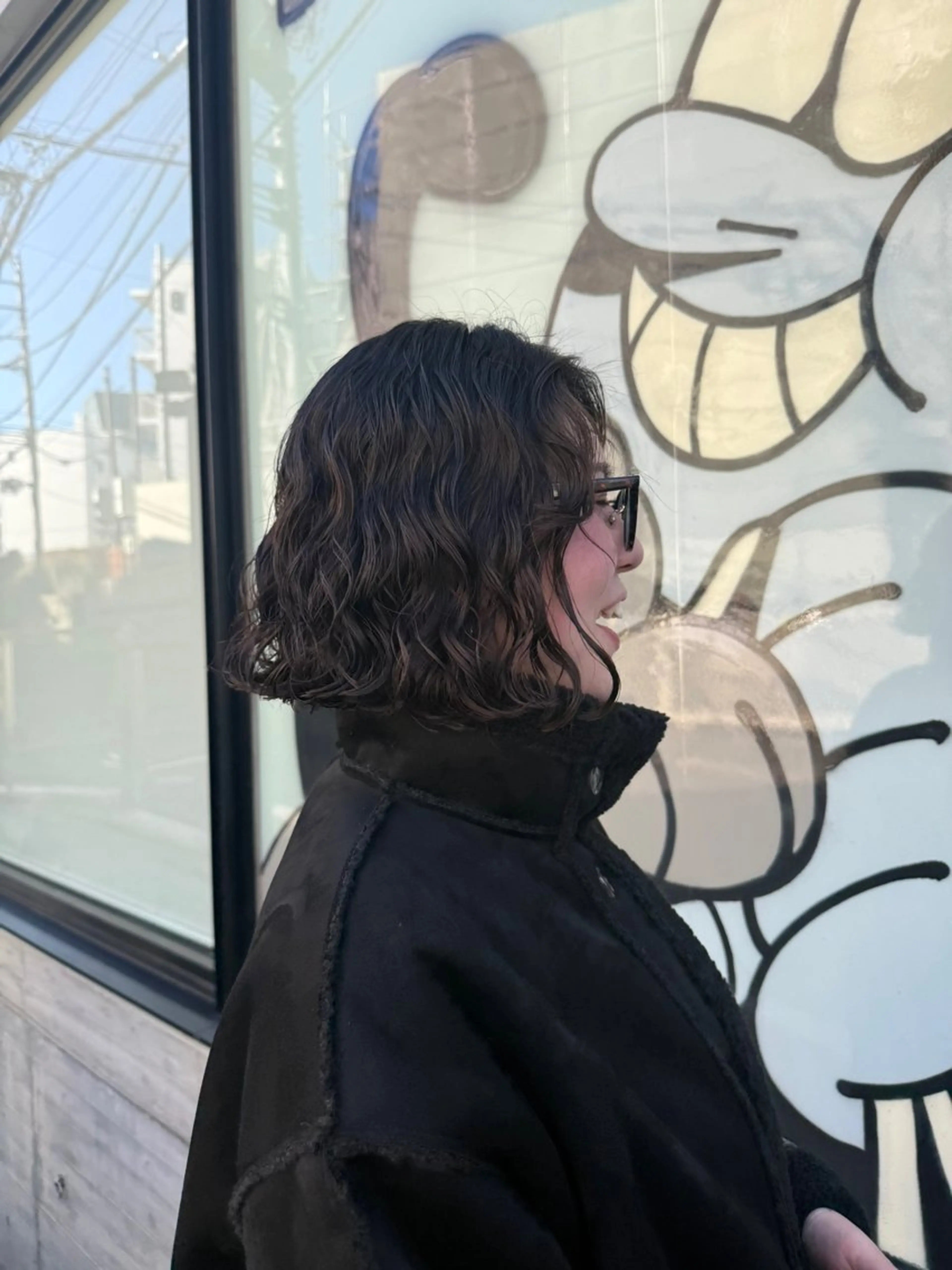 ミディアム カット パーマ トリートメント デジタルパーマ/ ウェーブパーマ/神野のヘアスタイル