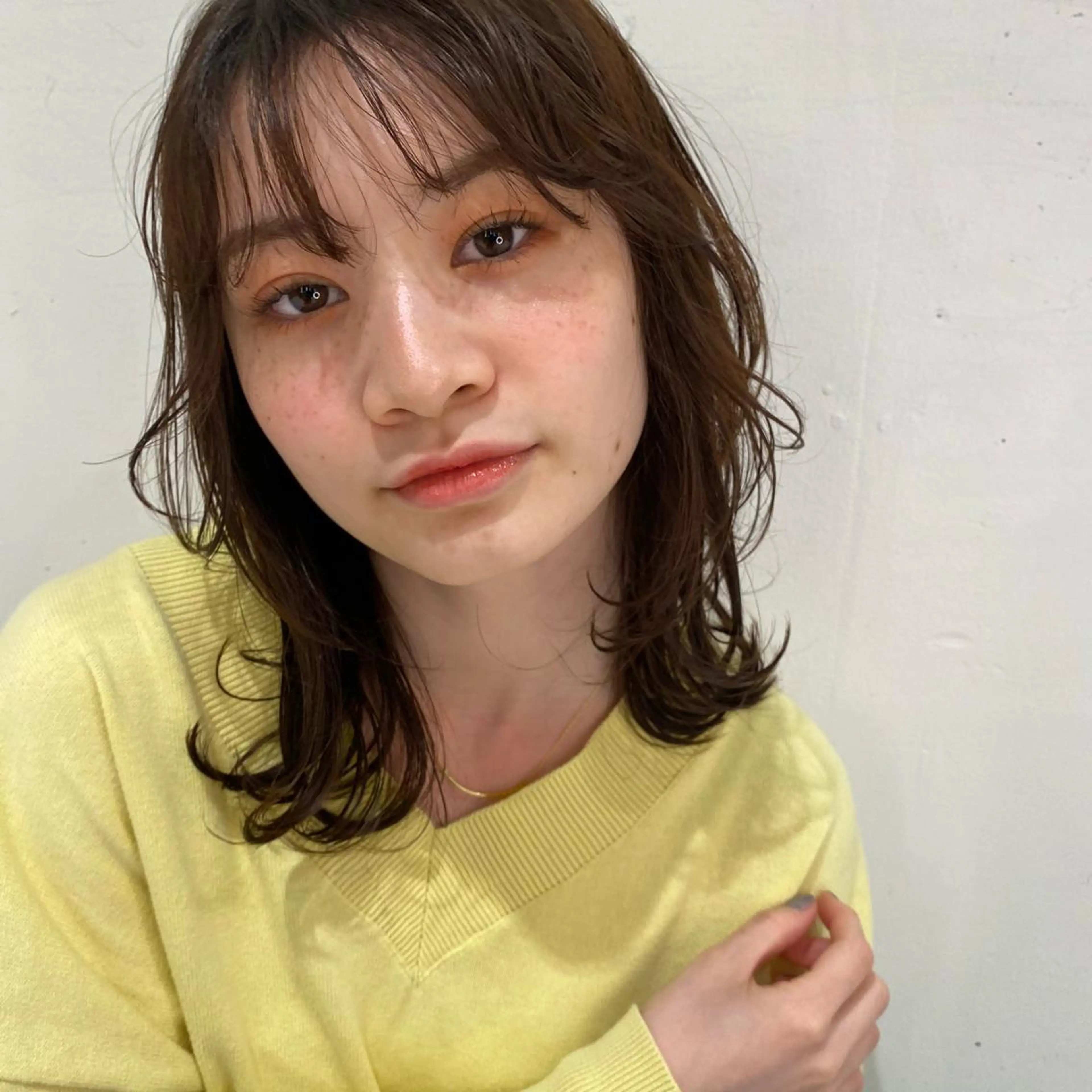 セミロング カラー パーマ カット トリートメント ヒラノホナミ 🫧透ける艶髪🫧のヘアスタイル