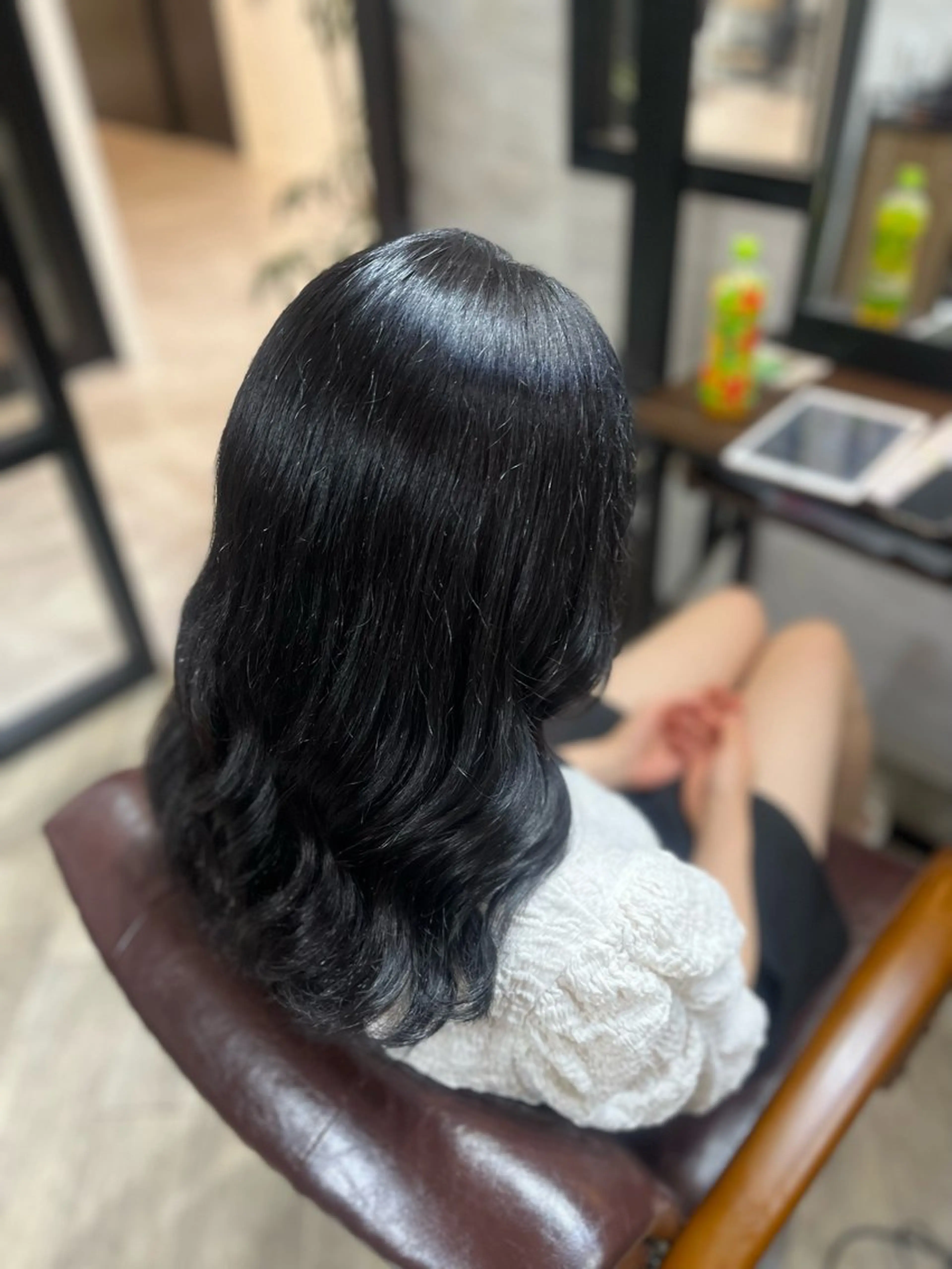 セミロング カラー アッシュ ブルーカラー ブルーアッシュ 🫧ぷる艶カラー🫧 Yuubi🦩のヘアスタイル