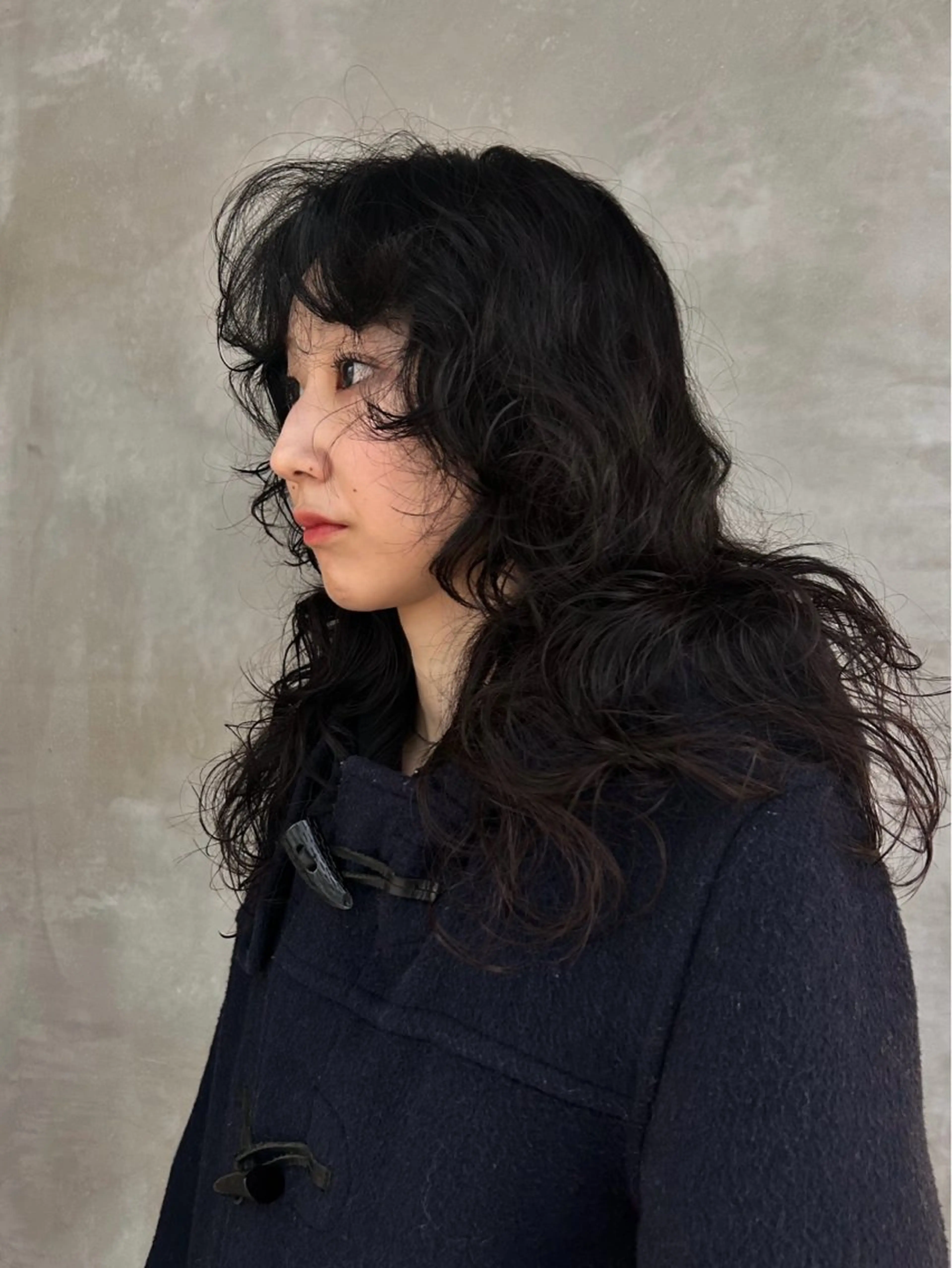 セミロング カラー パーマ デザインカット/ パーマ/nanaのヘアスタイル