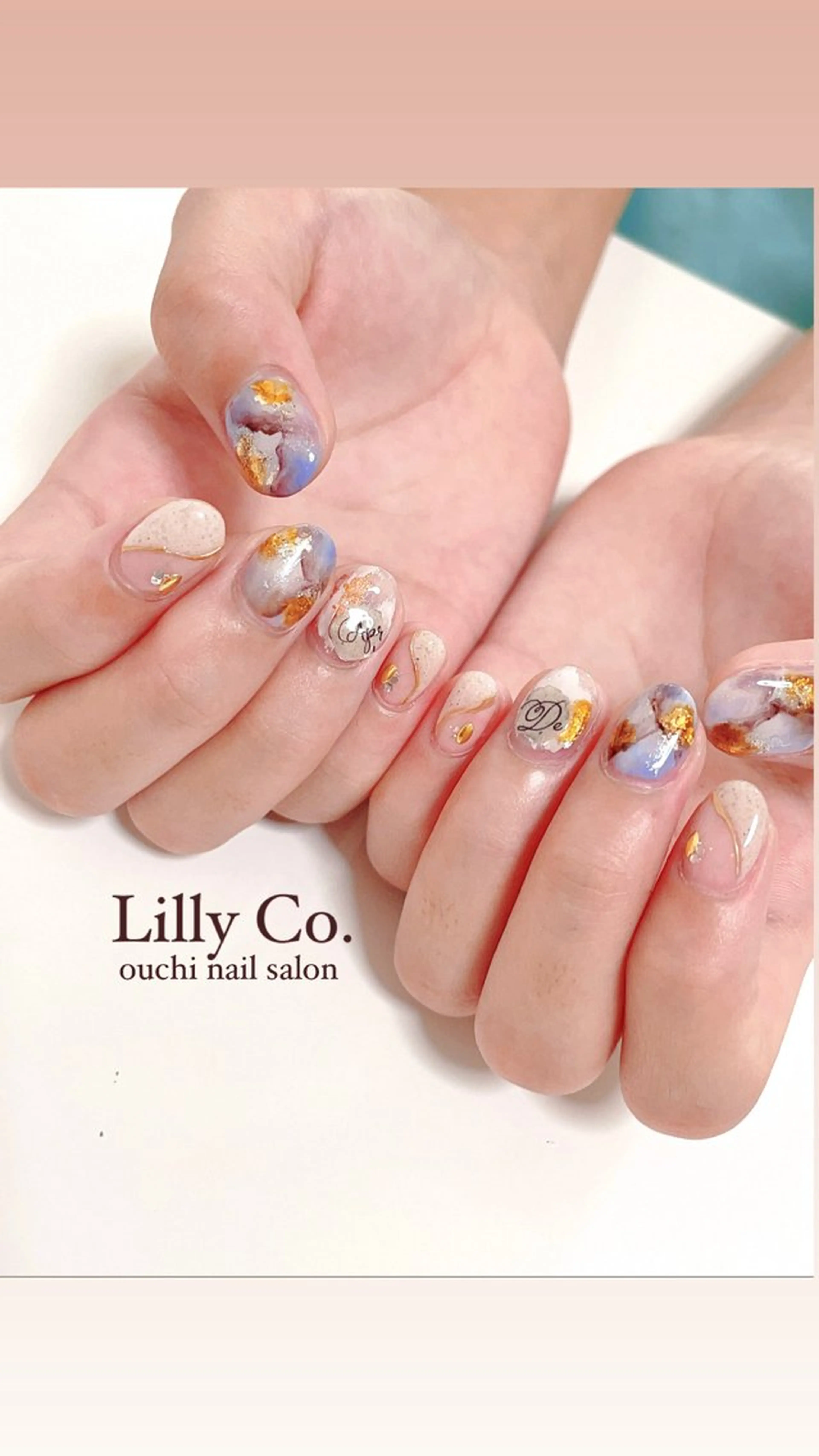 ネイル アートネイル ショートネイル ハンドネイル ハンドケア Lilly Co.のネイルデザイン