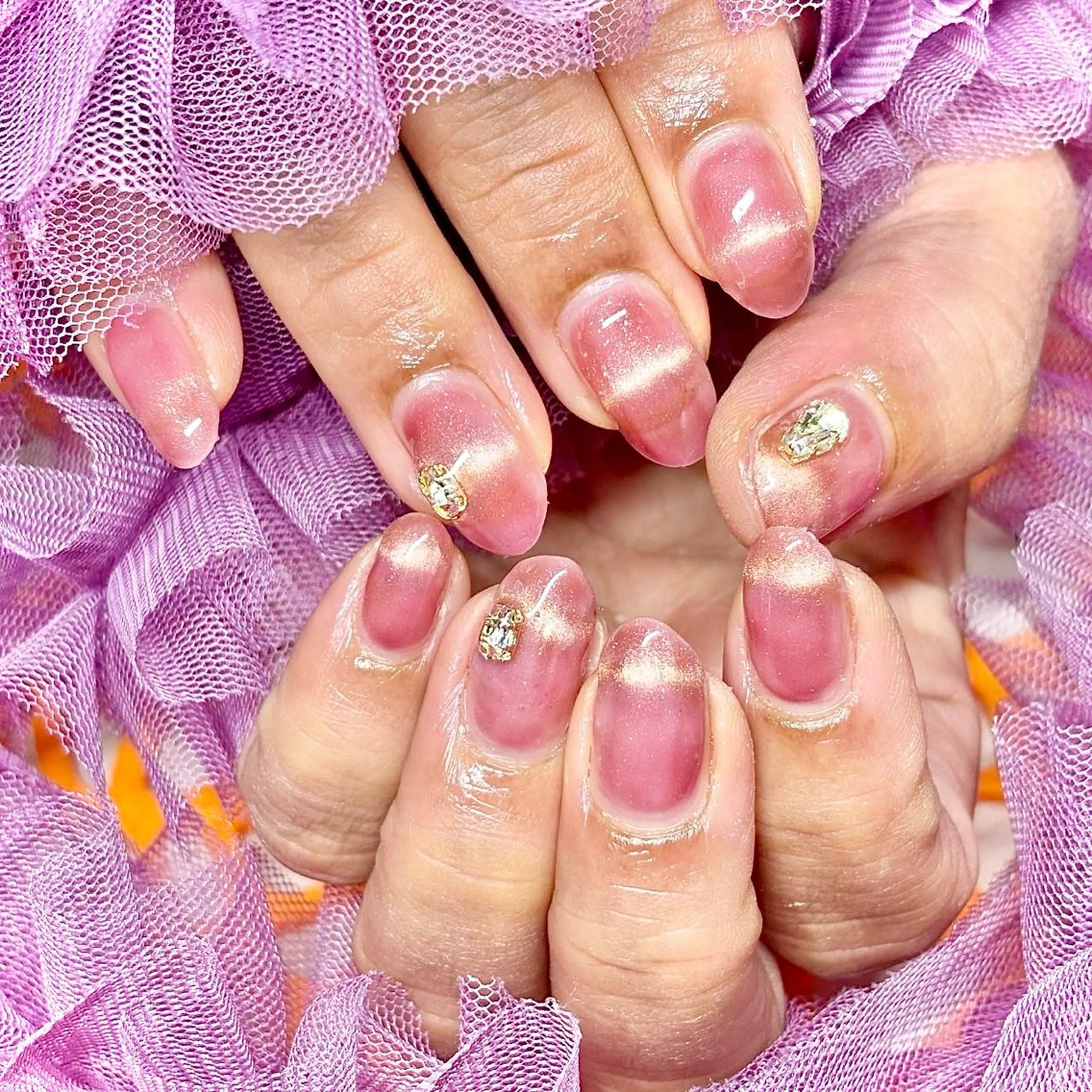 ネイル 韓国ネイル マグネットネイル 夏ネイル ワンホンネイル miminon 自宅ネイルサロンのネイルデザイン