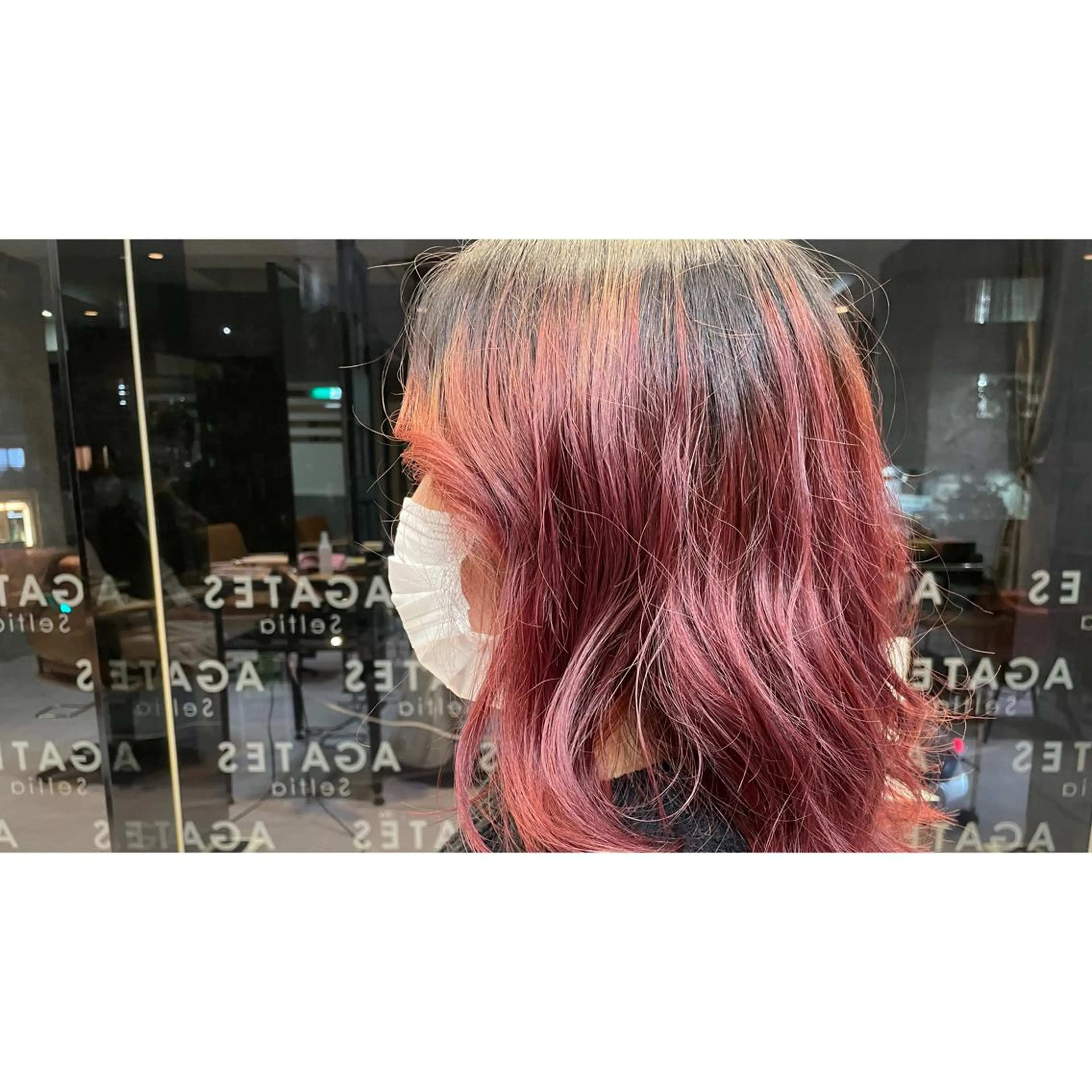 ミディアム カラー グラデーションカラー レッドカラー カット トリートメント 齊藤 賢祐のヘアスタイル