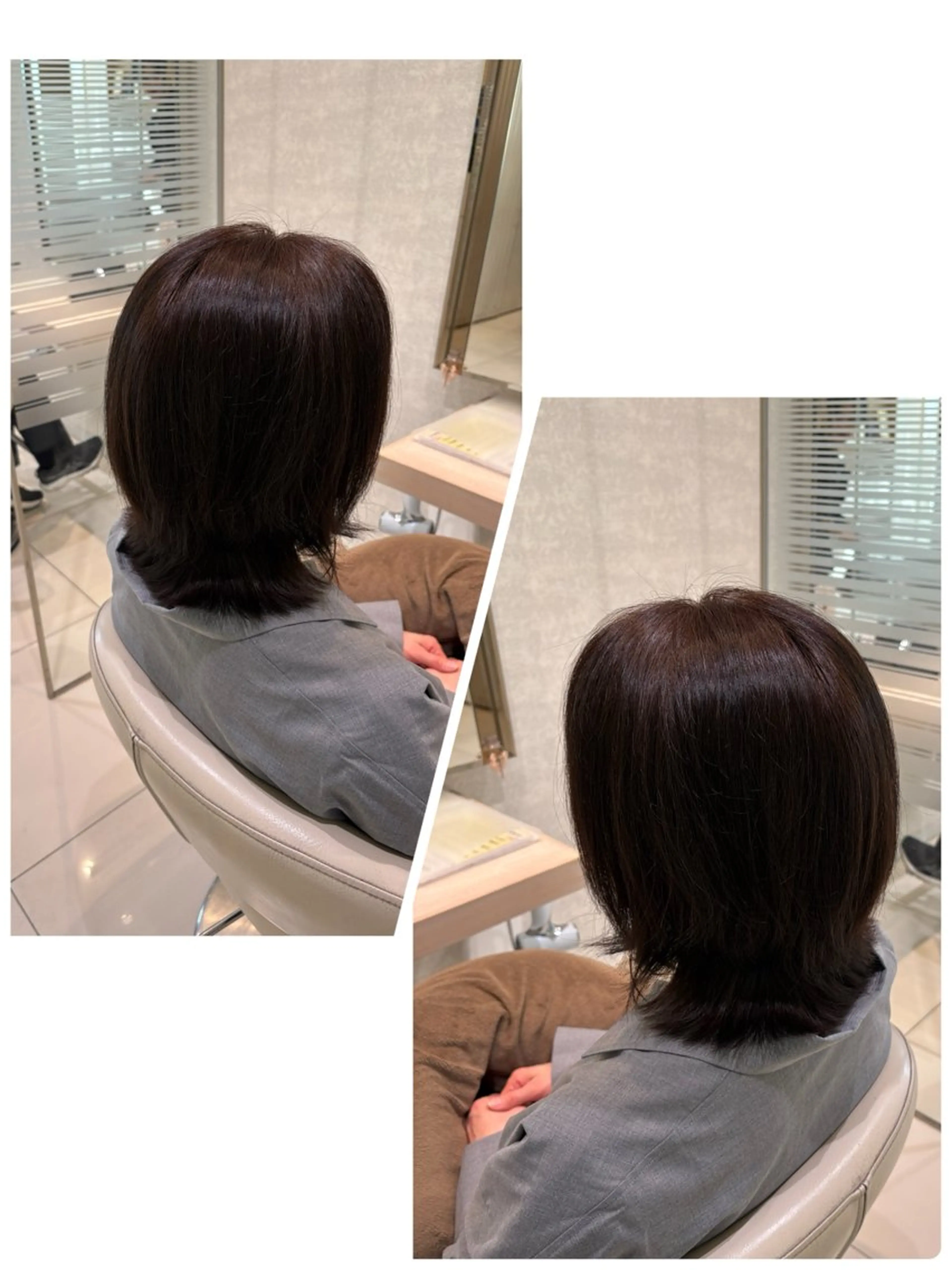 ミディアム 縮毛矯正&髪質改善 西野のヘアスタイル