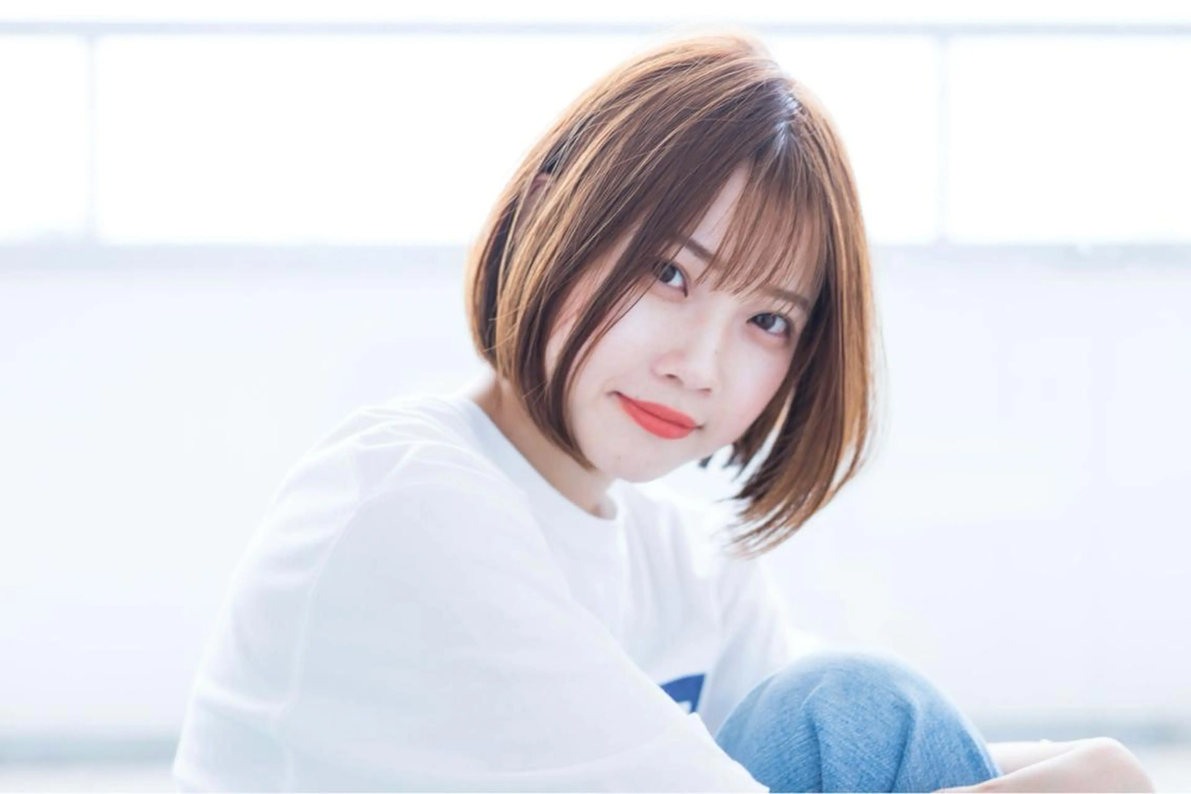 ショート カラー オレンジ ボブ フリーランス【Chill-hus】所属・小野 和摩のヘアスタイル