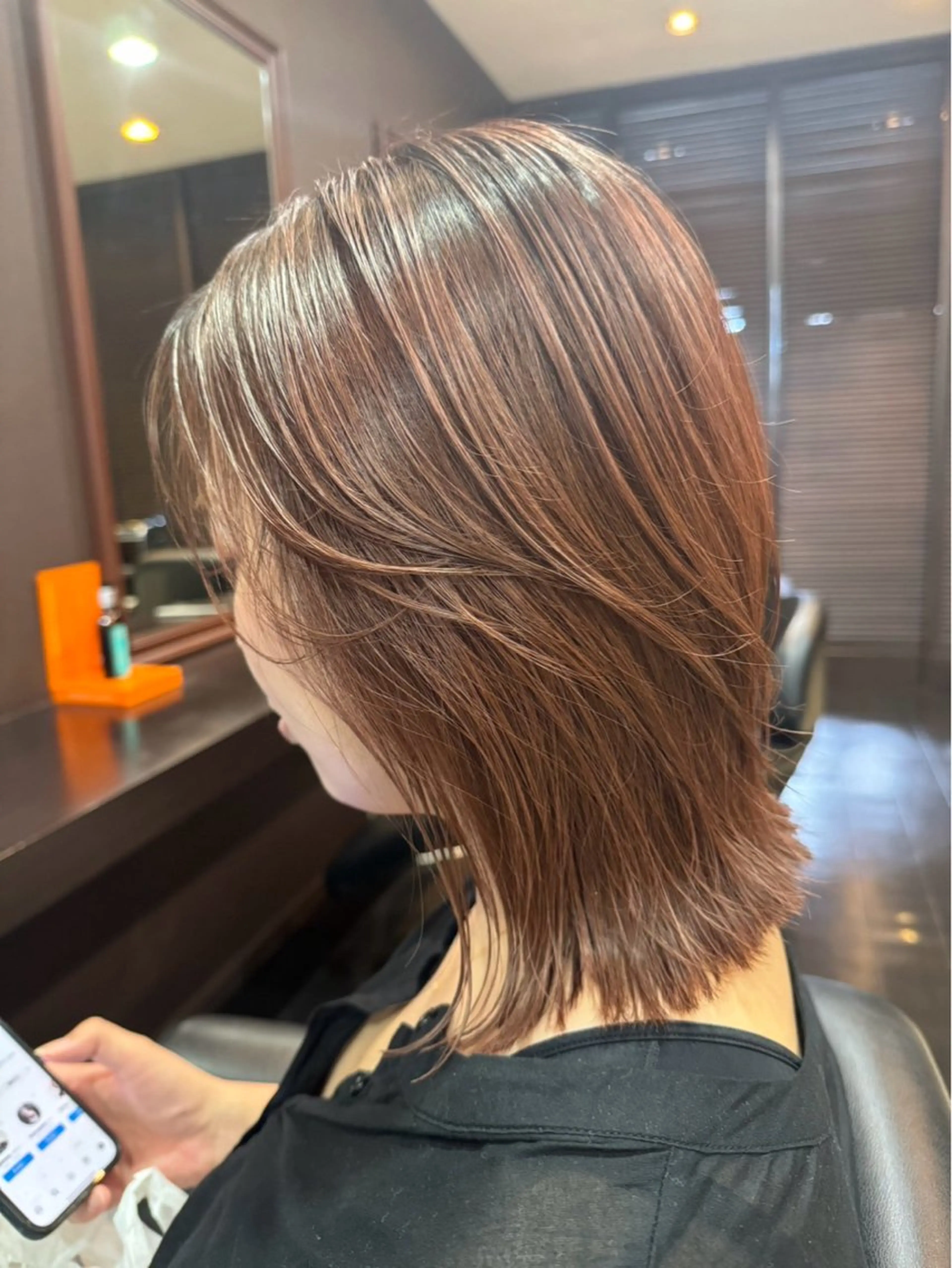 ミディアム カット ヘアカラー トリートメント 前之園 ひかるのヘアスタイル