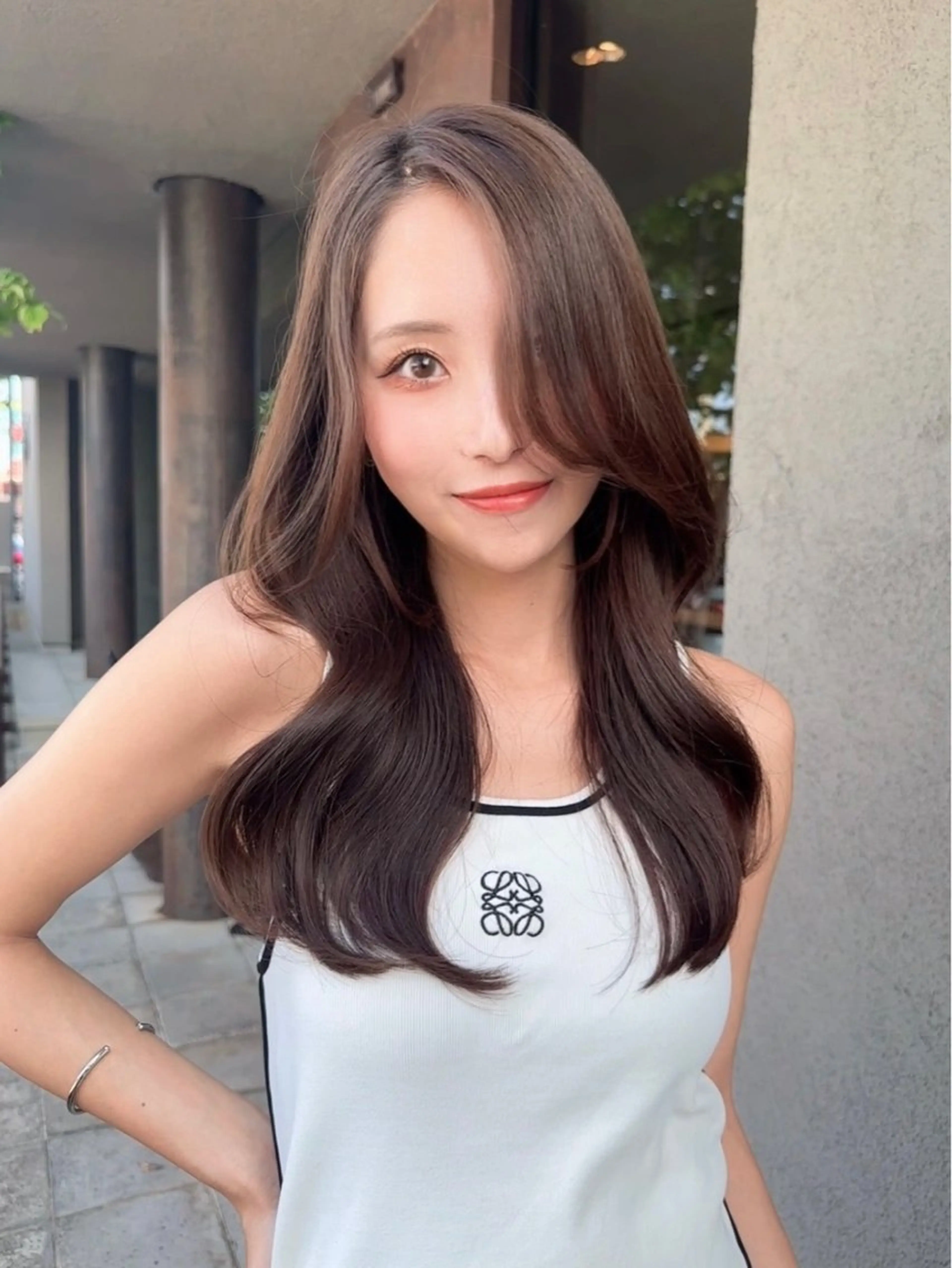 ロング カラー くびれヘア 韓国風ヘア ヘアカラー トリートメント 韓国ヘア/レイヤー /大嶽佑馬のヘアスタイル