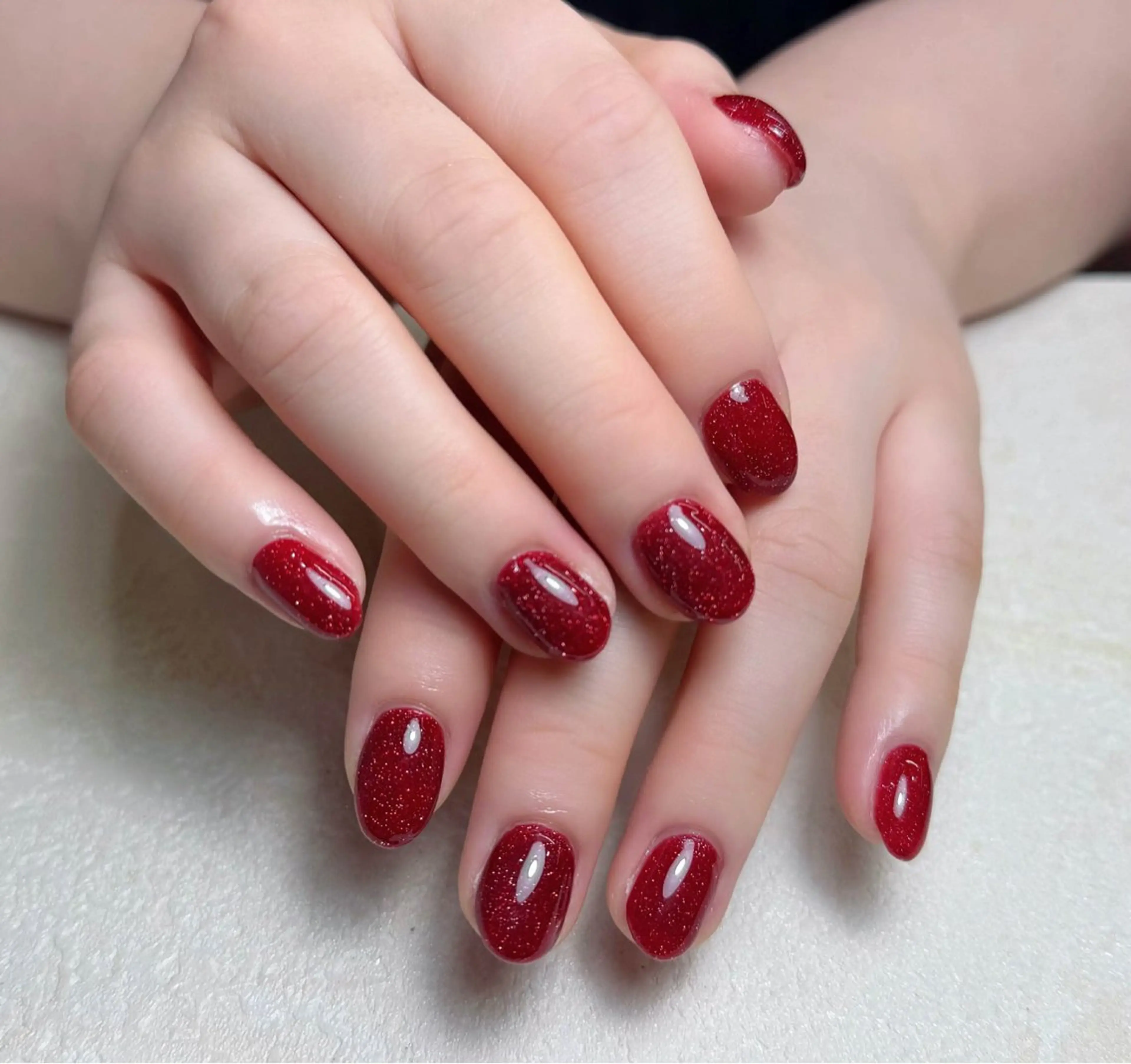 ネイル チークネイル 長さ出し フレンチネイル グラデーション キラキラネイル 中野駅から2分 MEO NAILのネイルデザイン