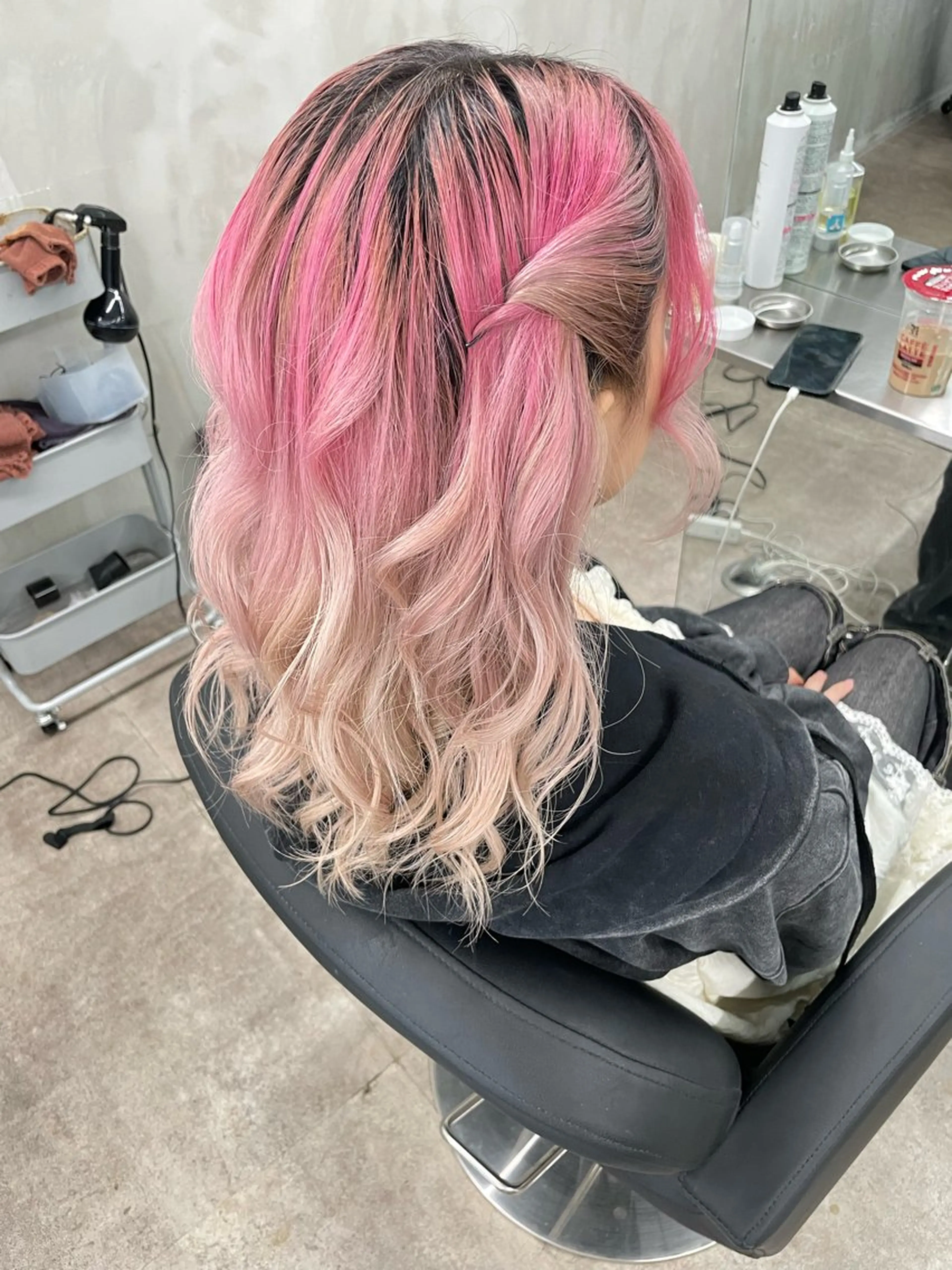 ミディアム ヘアセット 速水 ゆきののヘアスタイル