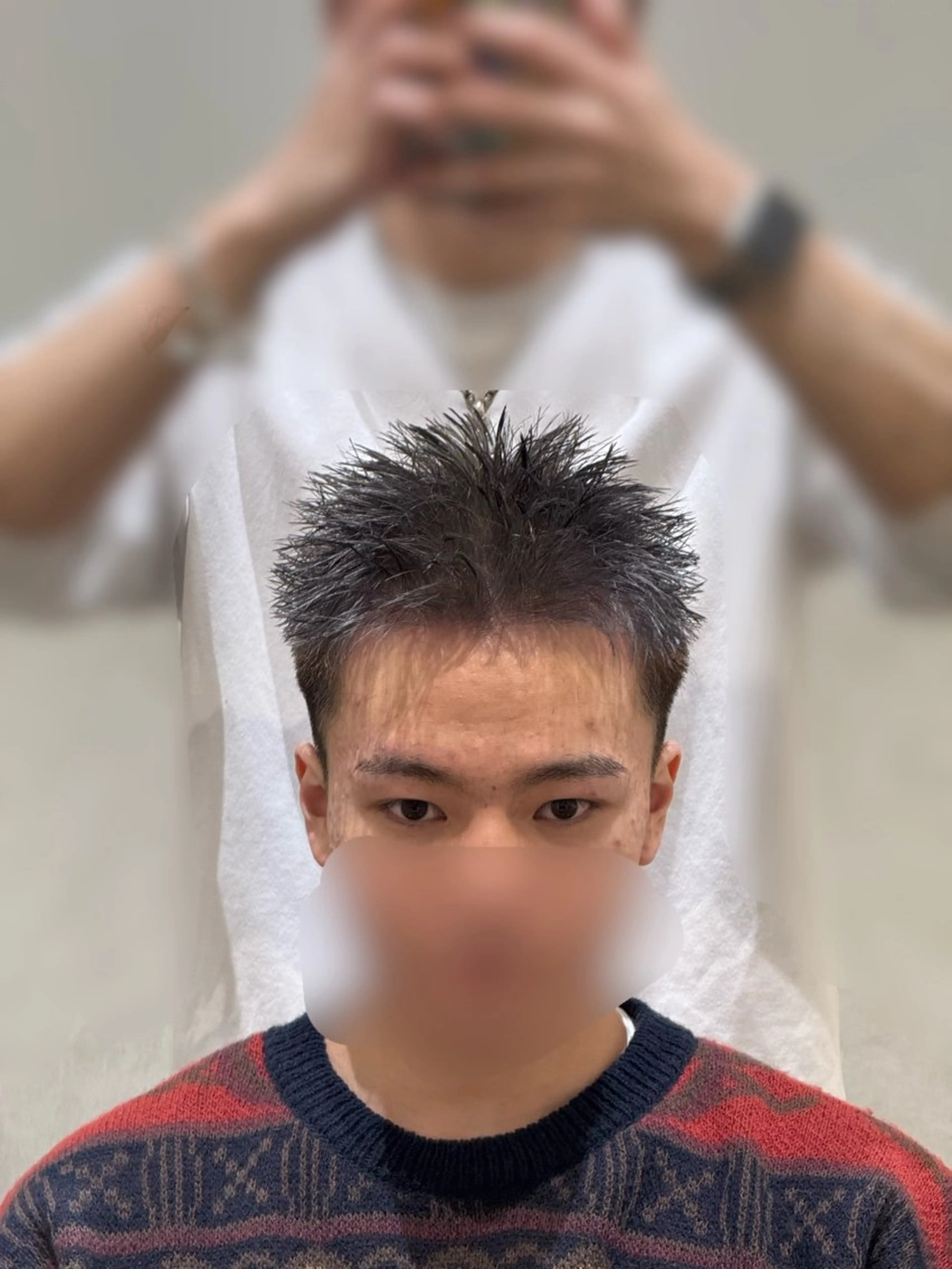 ショート カラー メンズ メンズブリーチ スパイキーショート ブリーチ シルバー ショートヘア 札幌メンズ専門美容師 🌪SHO🌪️のヘアスタイル