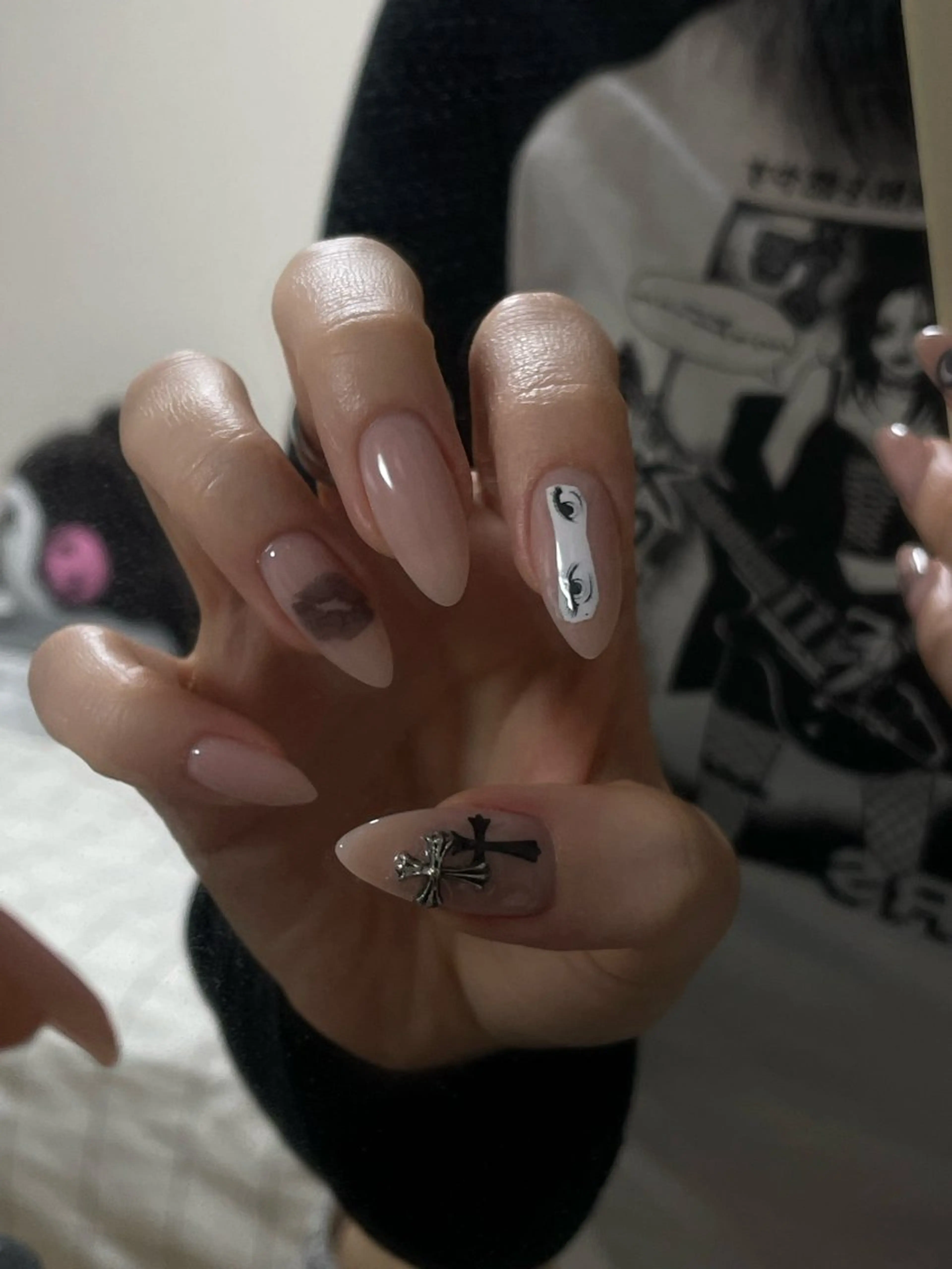 ネイル ハンドネイル うの 韓国ﾈｲﾙ໒꒱⋆⭒˚のネイルデザイン