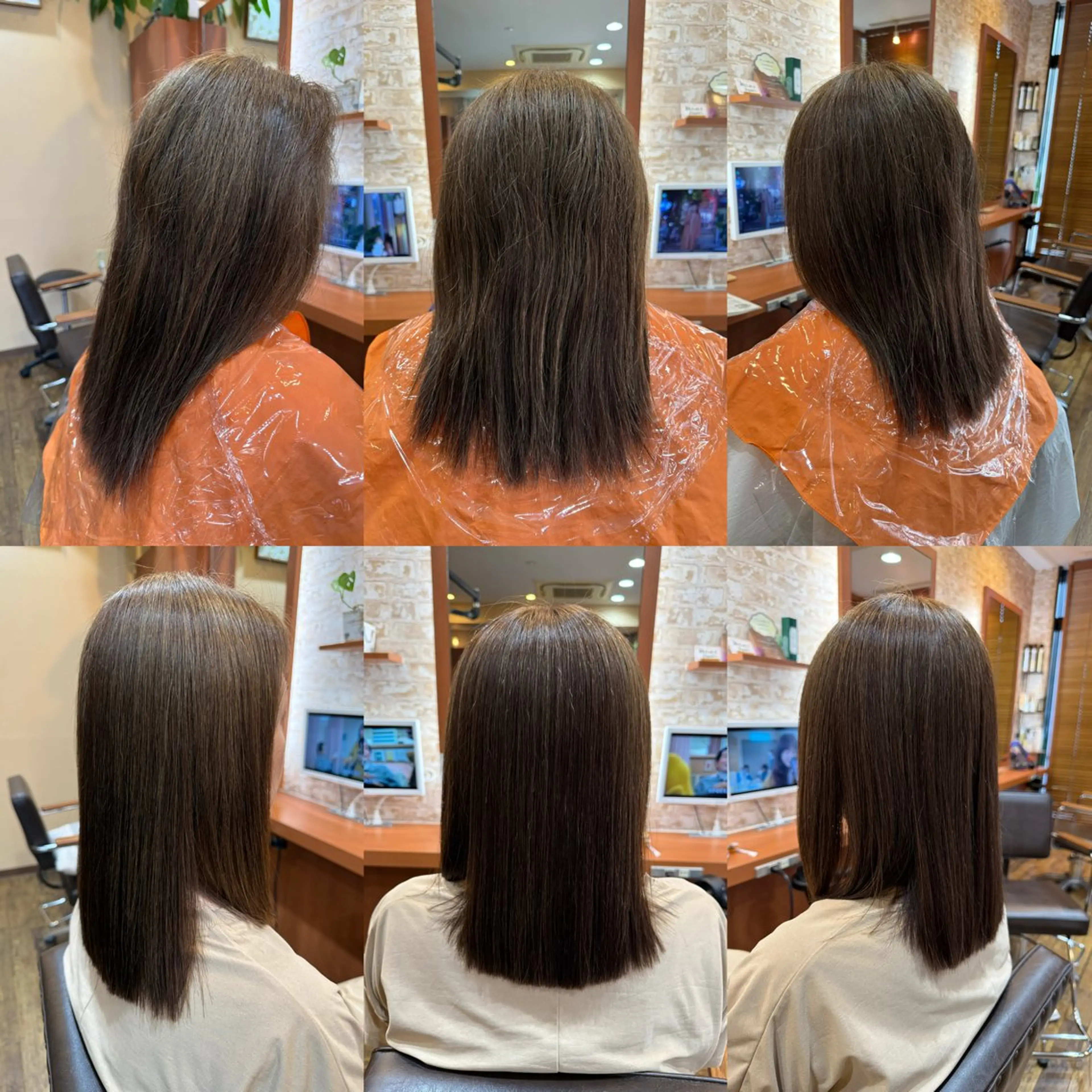 ミディアム 縮毛矯正 山口 博司のヘアスタイル