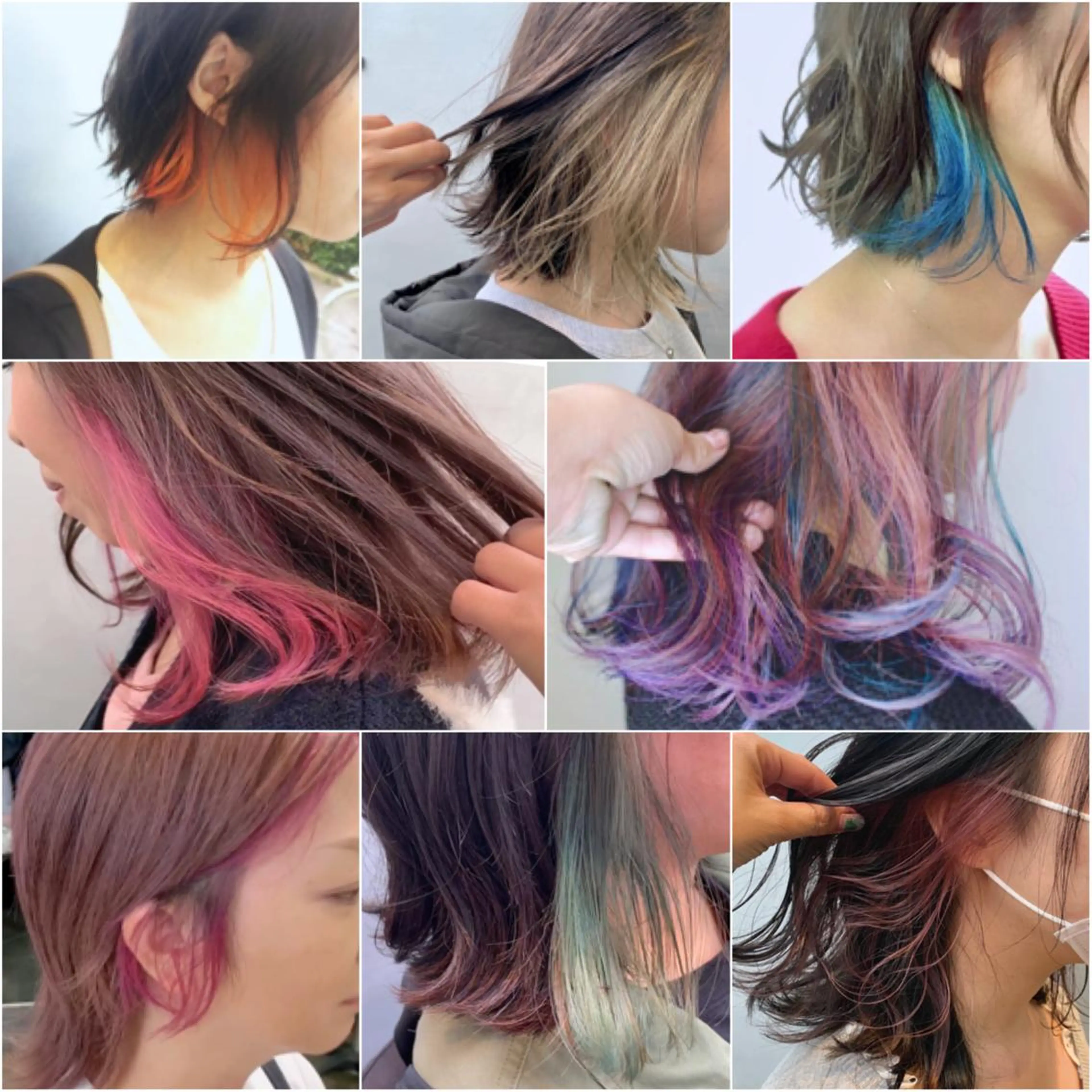 カラー ヘアアレンジ イヤリングカラー インナーカラー ヘアカラー トリートメント 宮永 智香のヘアスタイル