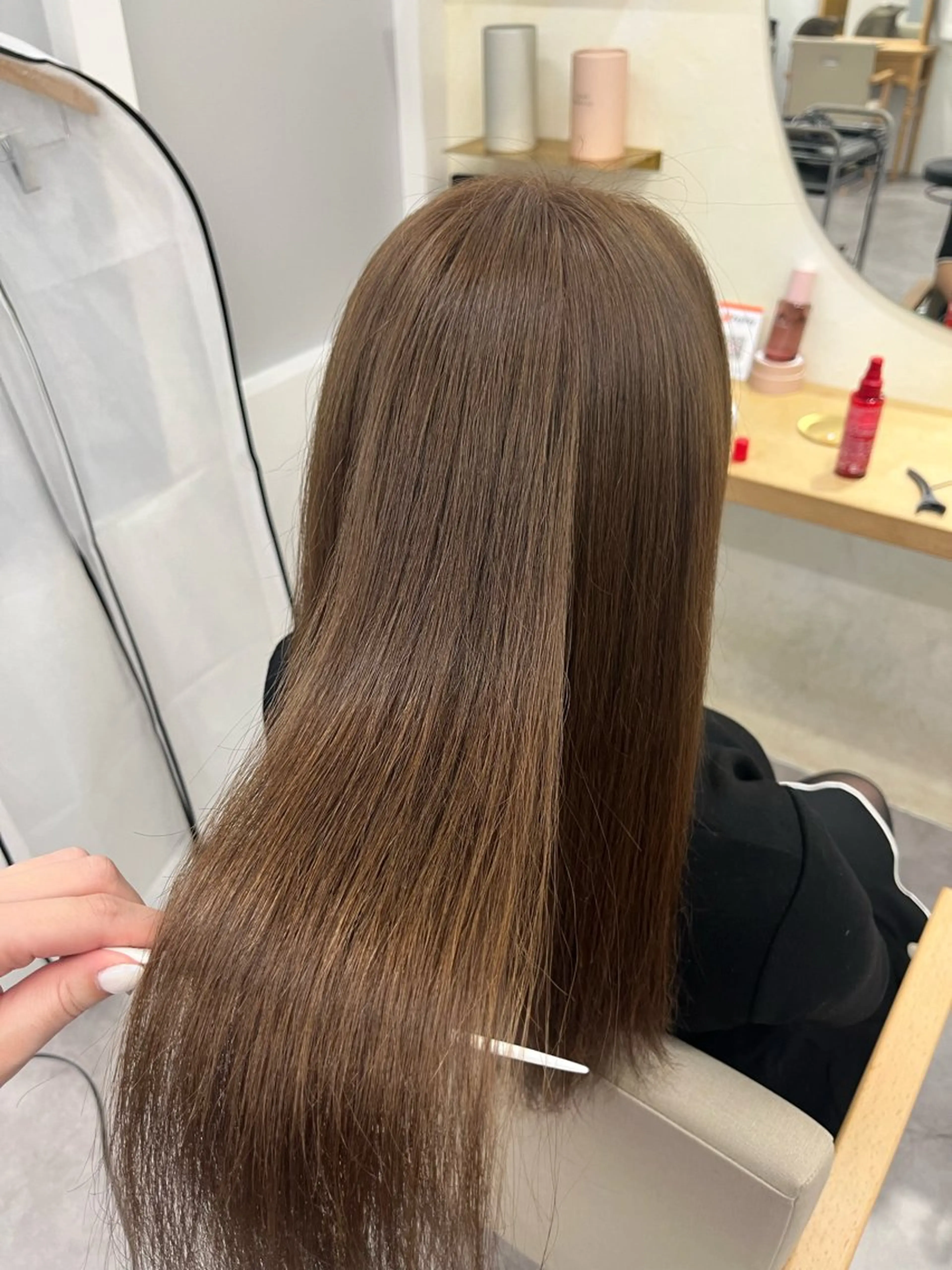 セミロング カラー ブリーチ ダブルカラー ブリーチなしカラー orente 表参道 mayukiのヘアスタイル