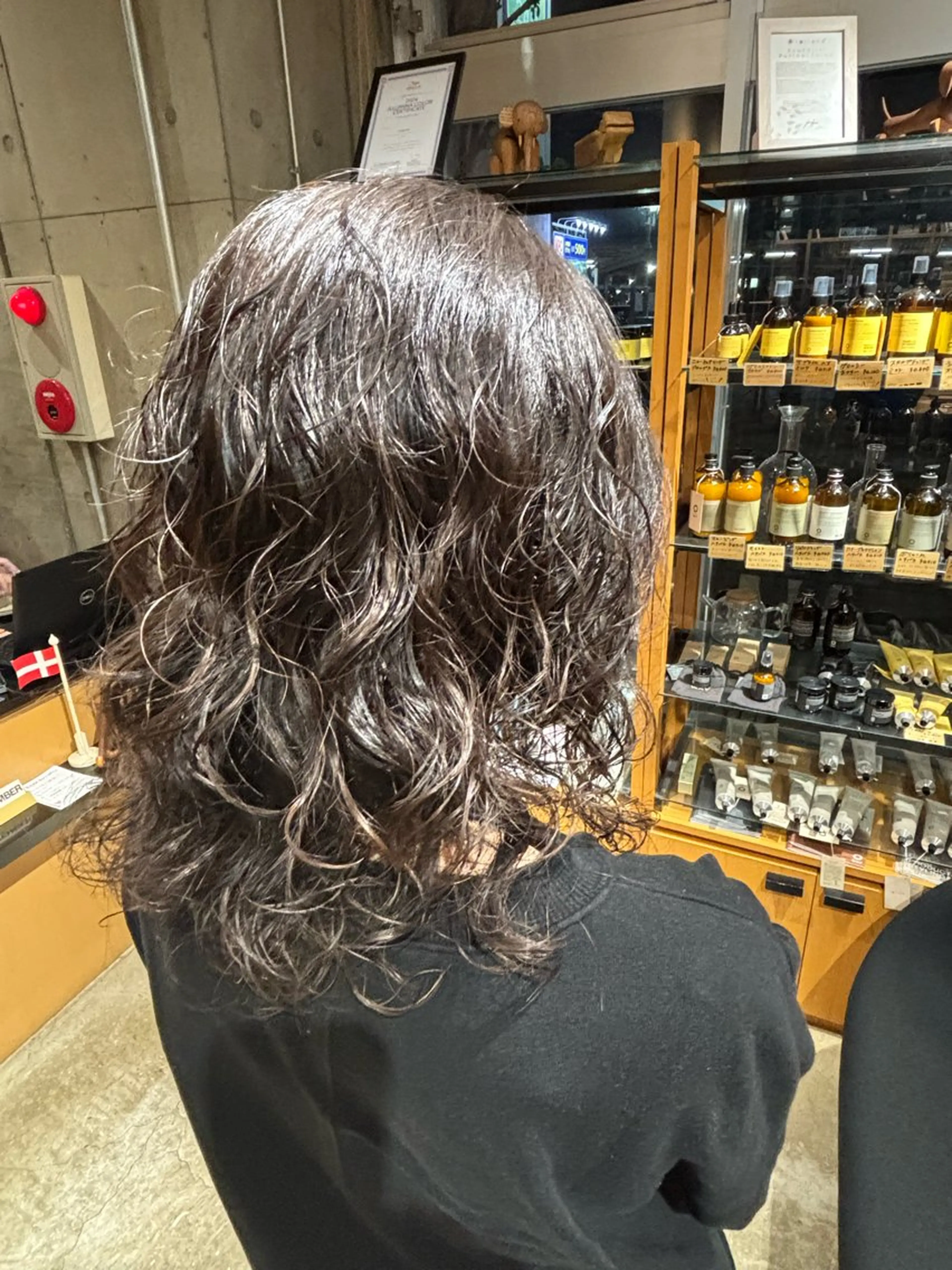 ミディアム パーマ ヘアアレンジ 渡部 彩花のヘアスタイル