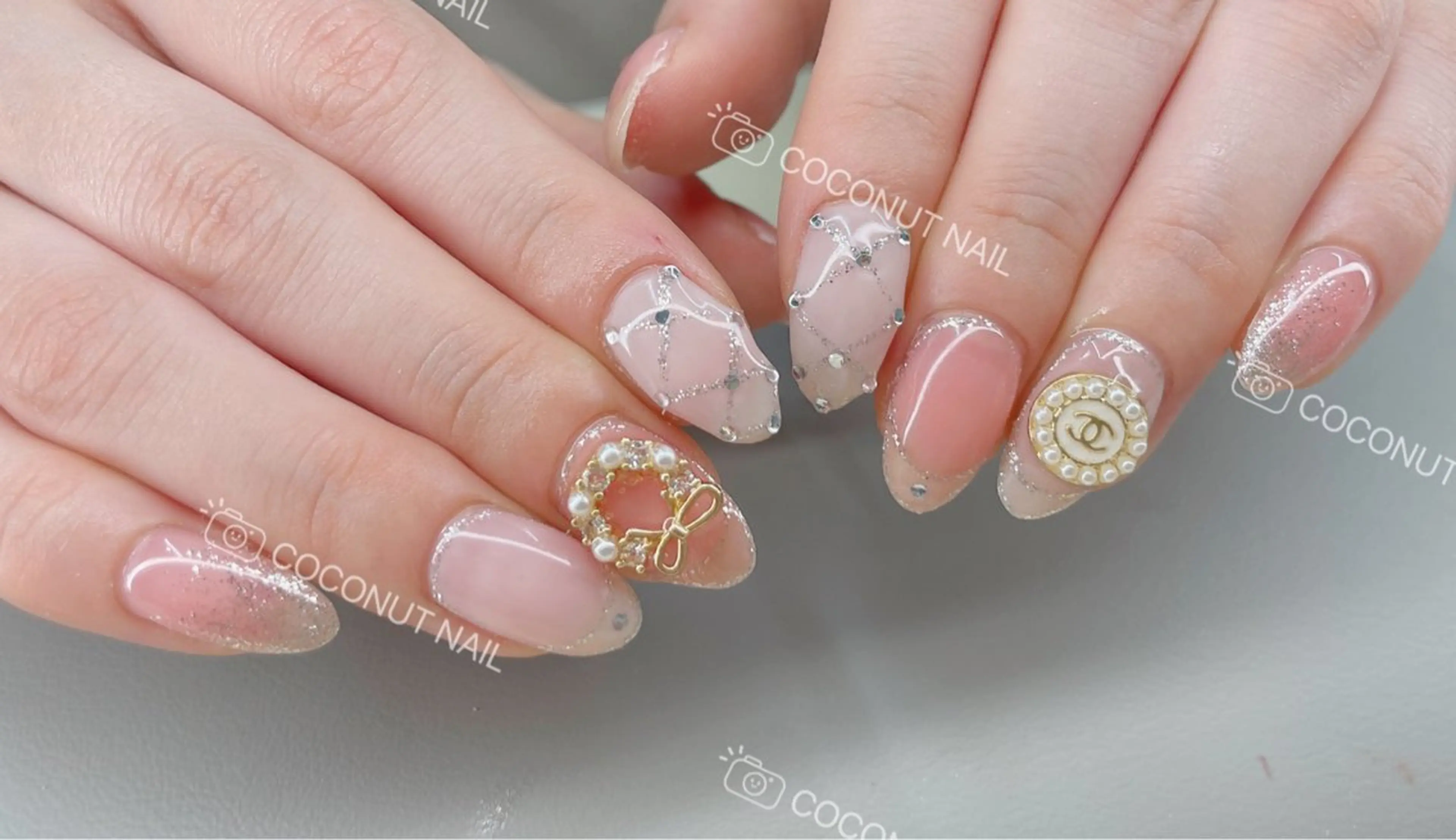 ネイル 冬ネイル クリスマス ハンドネイル 神田 ココナッツのネイルデザイン