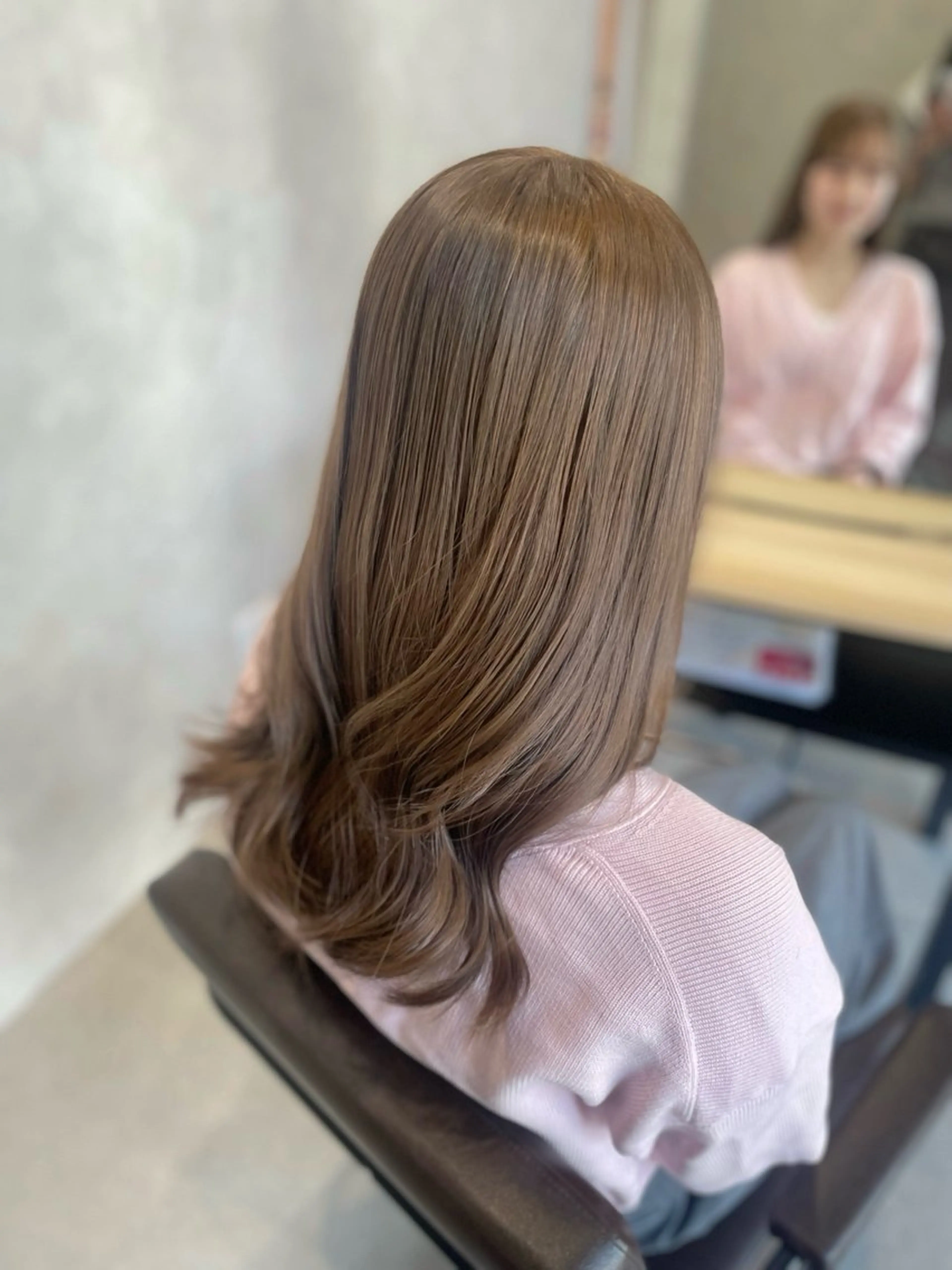 ロング カット ヘアカラー トリートメント アキ/梅田/顔まわり /レイヤーカット/のヘアスタイル