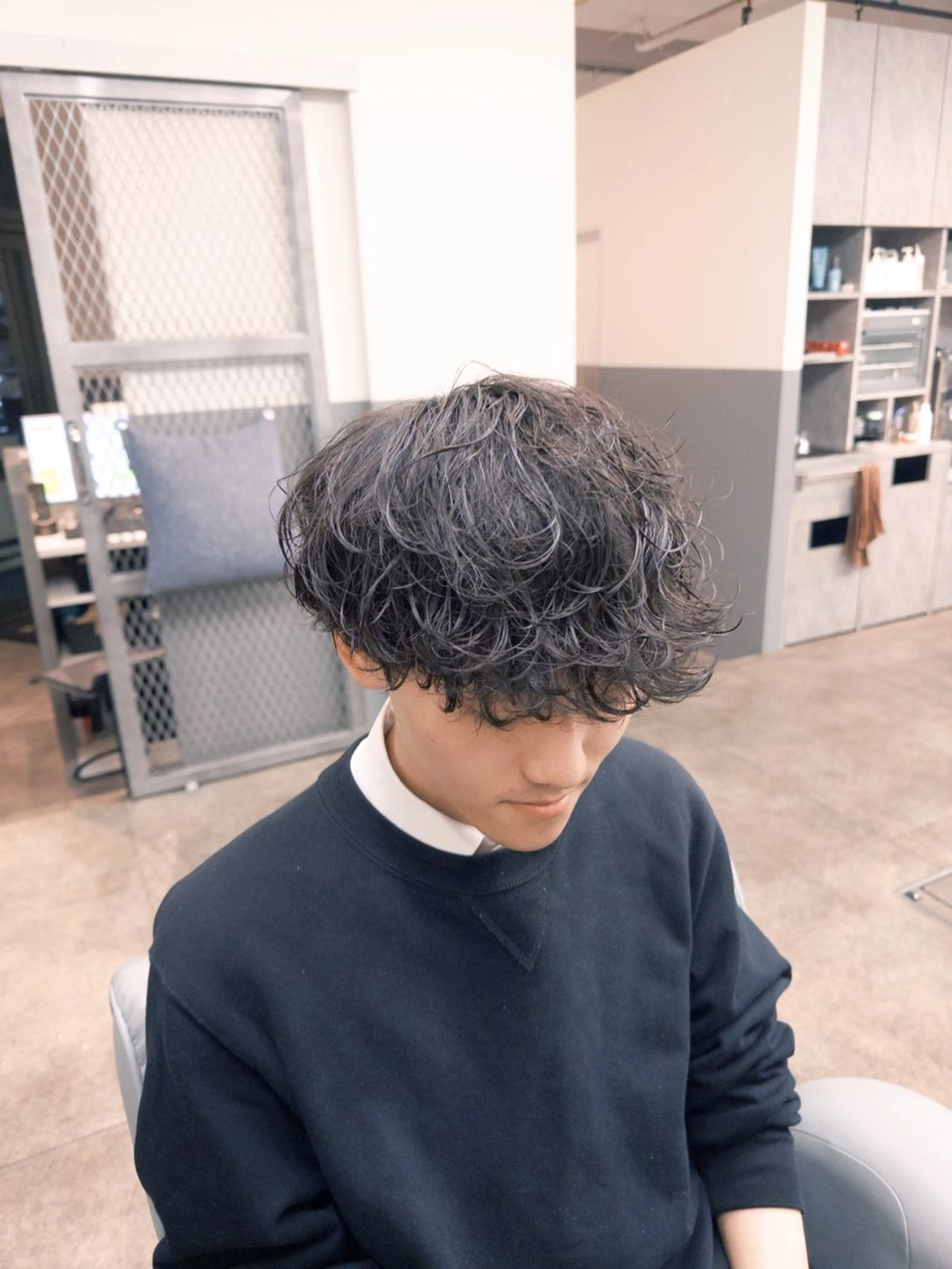パーマ メンズ 川端 さくのヘアスタイル