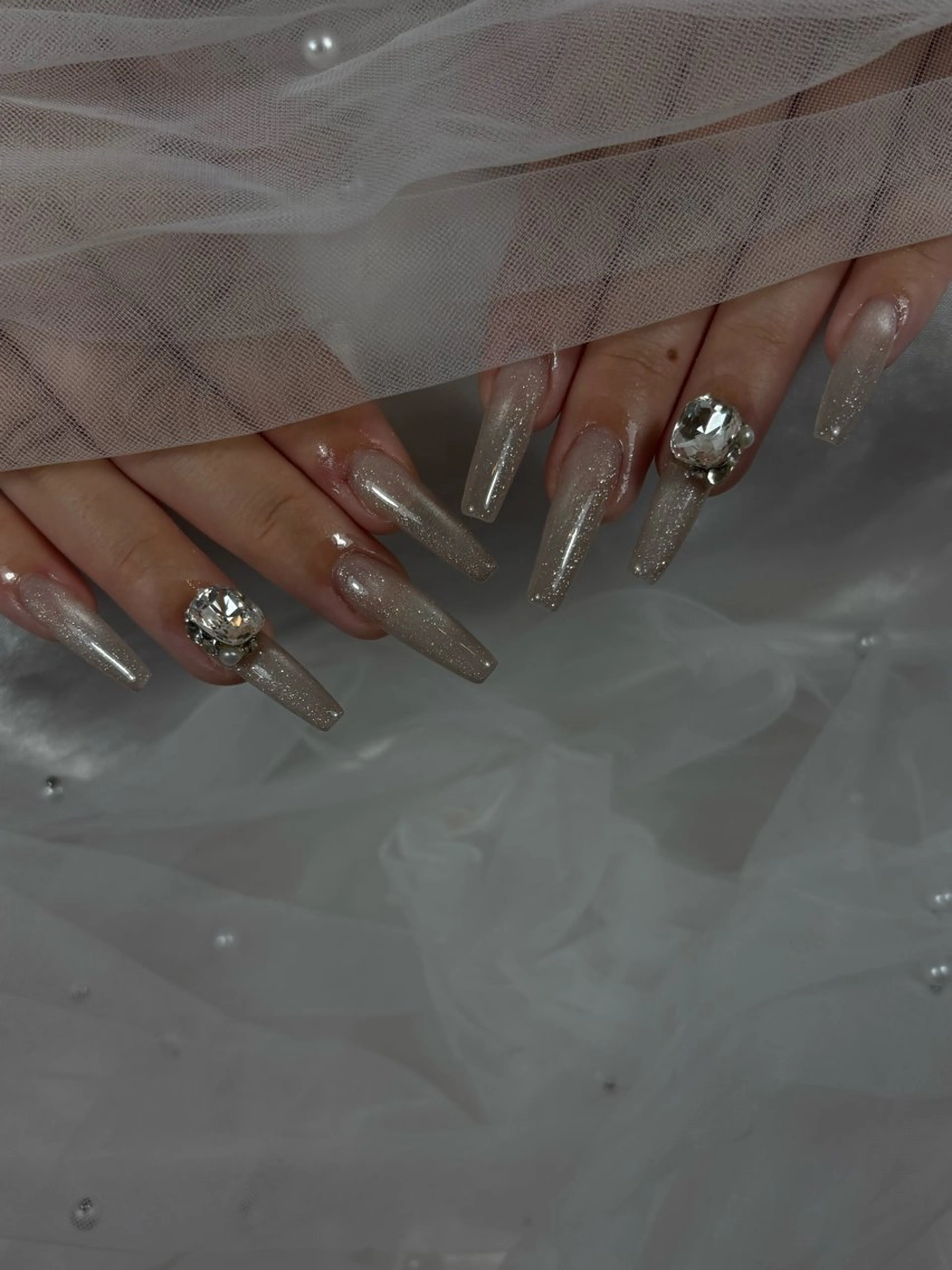 ネイル 長さ出し ハンドネイル R.nail ☆のネイルデザイン