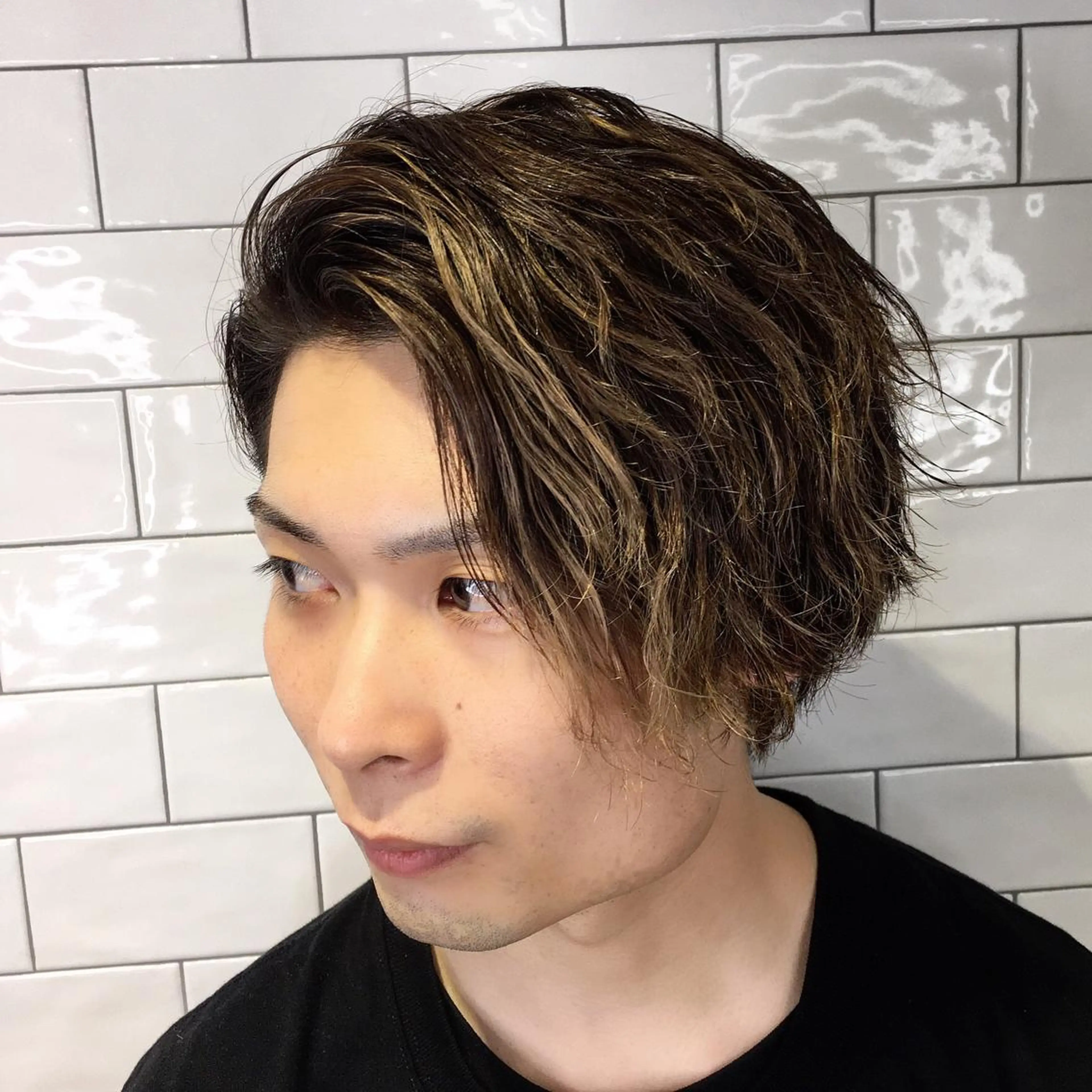 ショート カラー メンズ ヘアカラー もり まりものヘアスタイル
