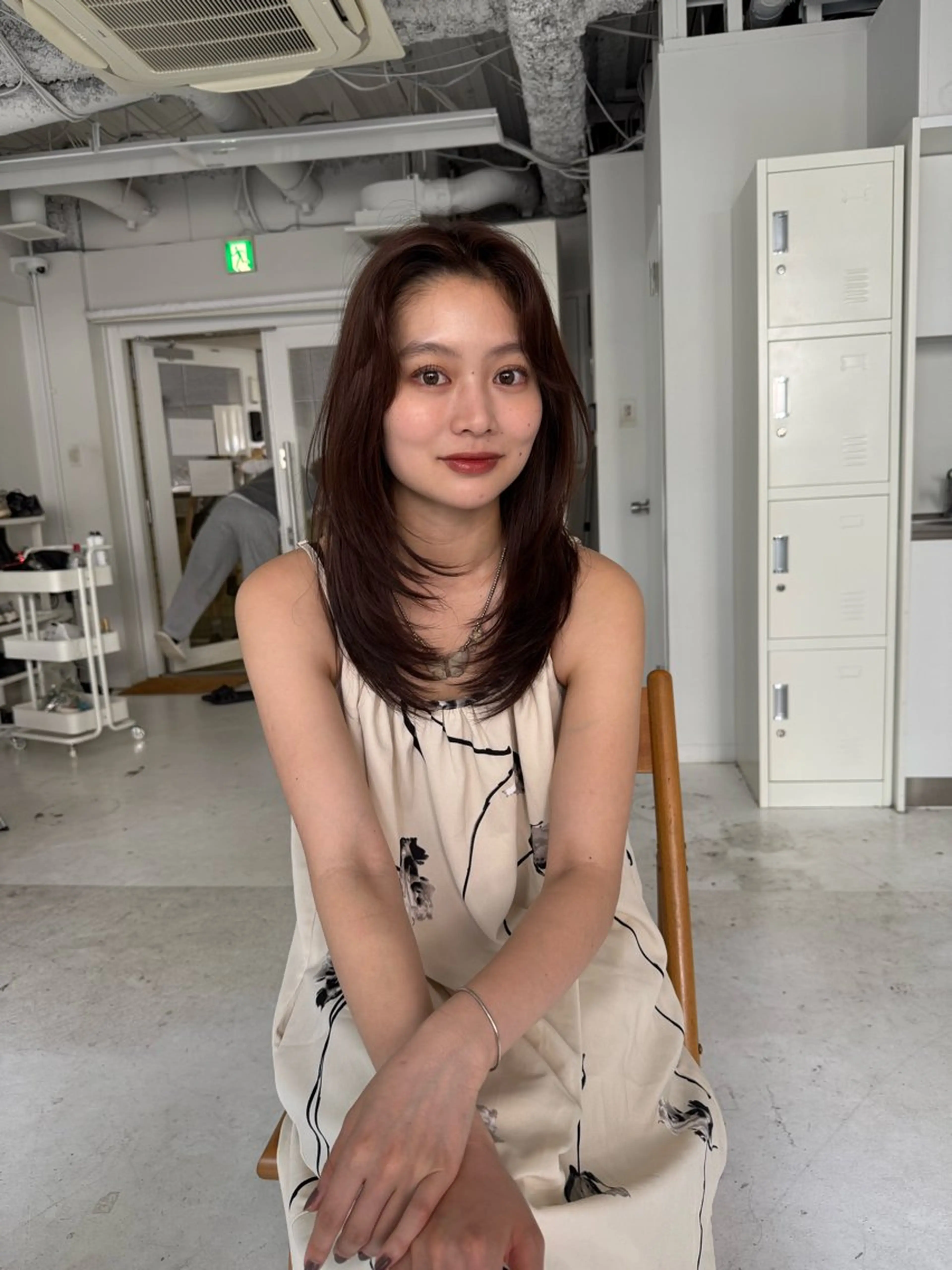 セミロング カラー カット ヘアカラー 縮毛矯正 伶風/ボブ/ ハッシュカットのヘアスタイル