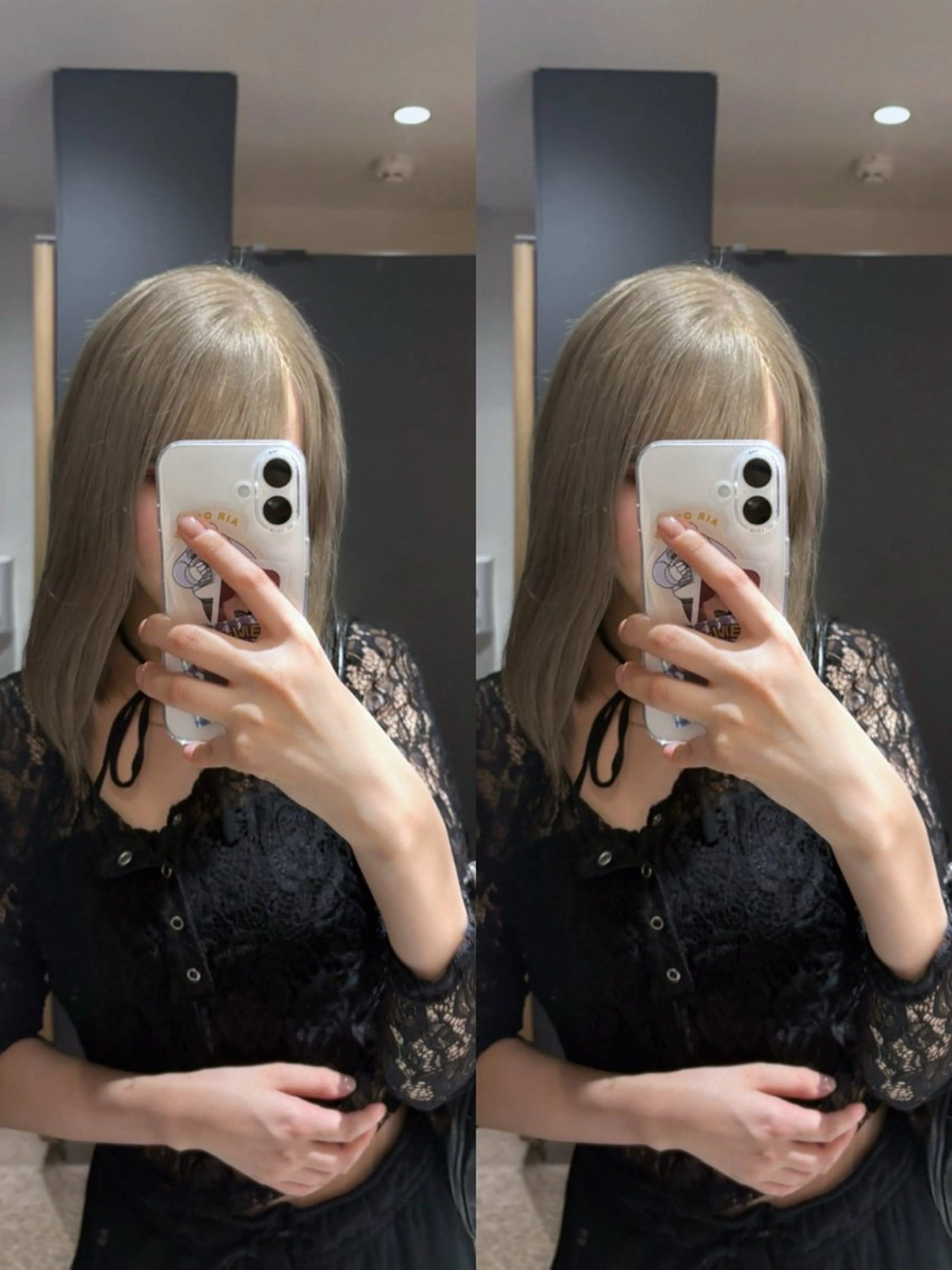 セミロング 佐藤 茉凜のヘアスタイル