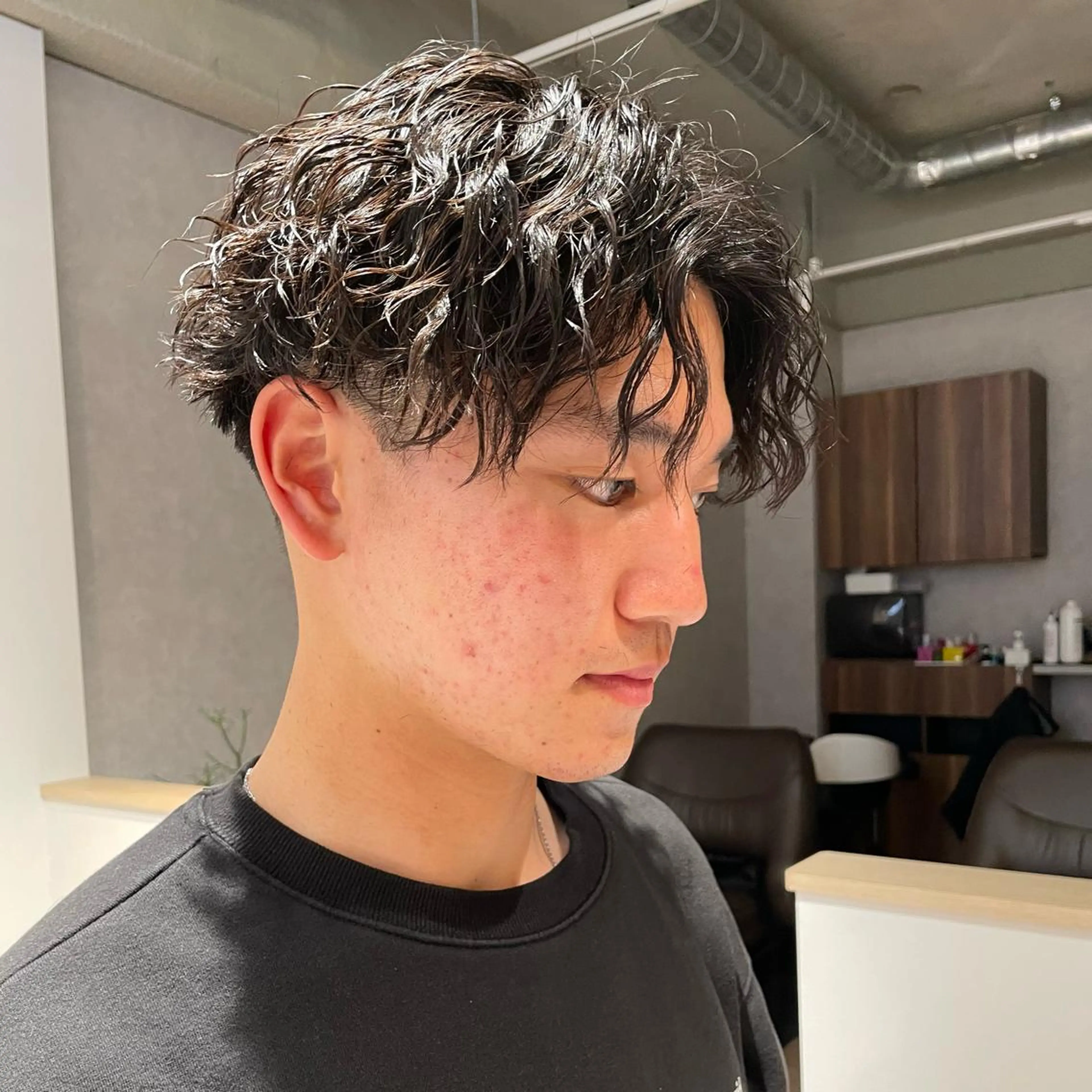 パーマ メンズ カット パーマ メンズ指名no'1 佐藤　亘のヘアスタイル