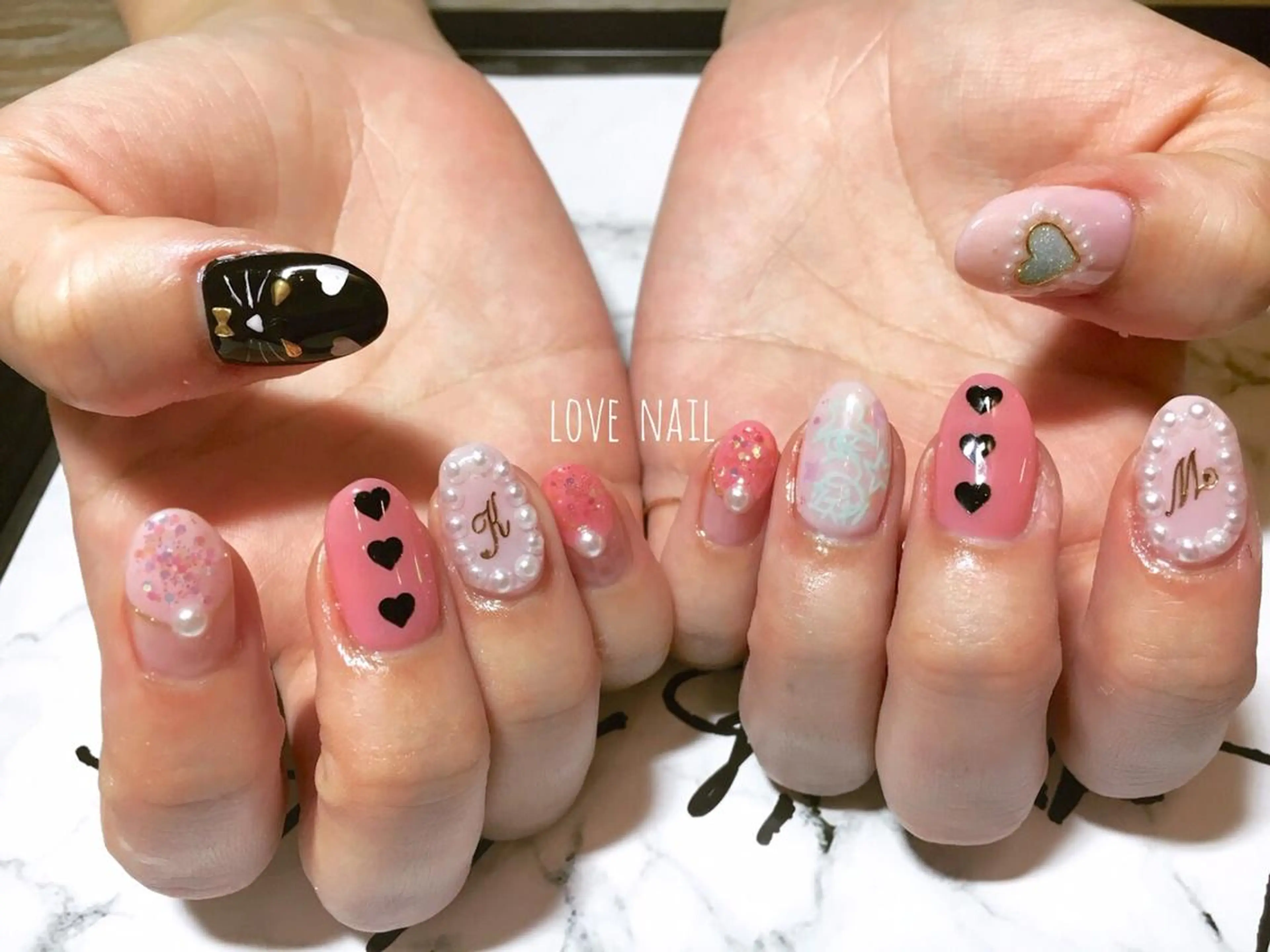 ネイル ハンドネイル LOVE NAIL 💕Sonoのネイルデザイン