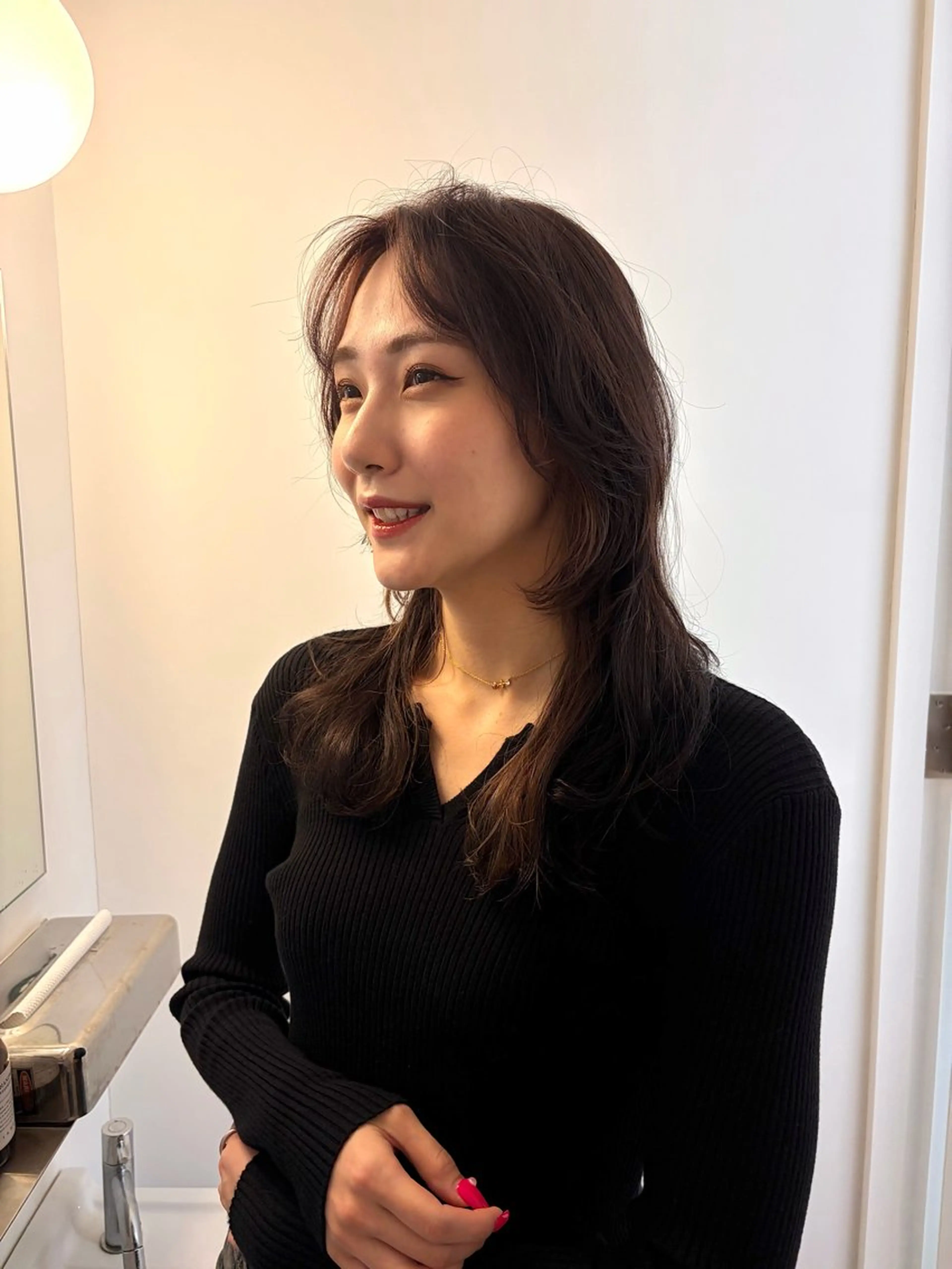 ロング カラー ブラウンカラー 透明感カラー レイヤーカット カット トリートメント cana カナ/レイヤーカットのヘアスタイル