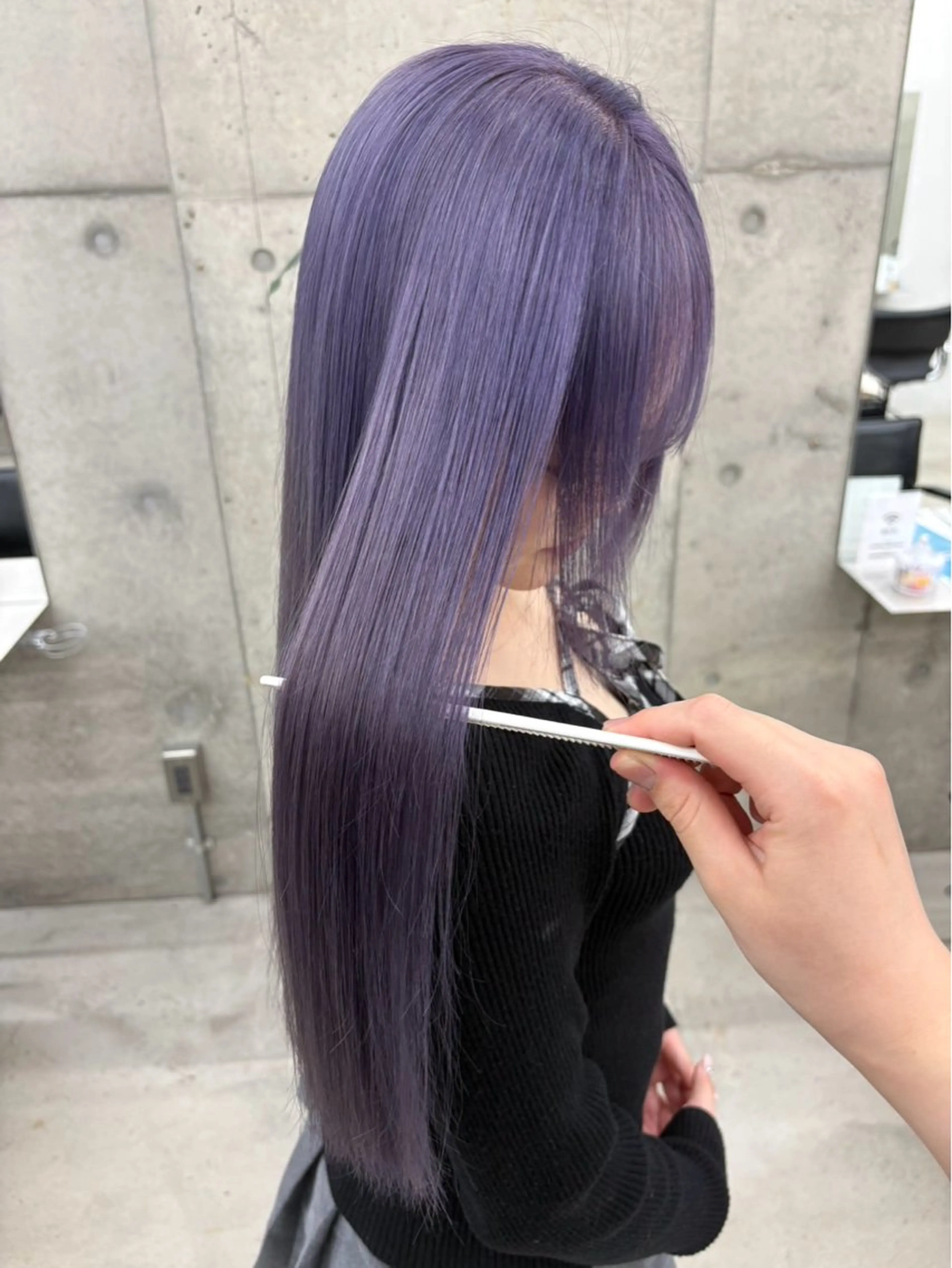 カラー ヘアカラー Asami／名古屋／ ハイトーン／デザインのヘアスタイル