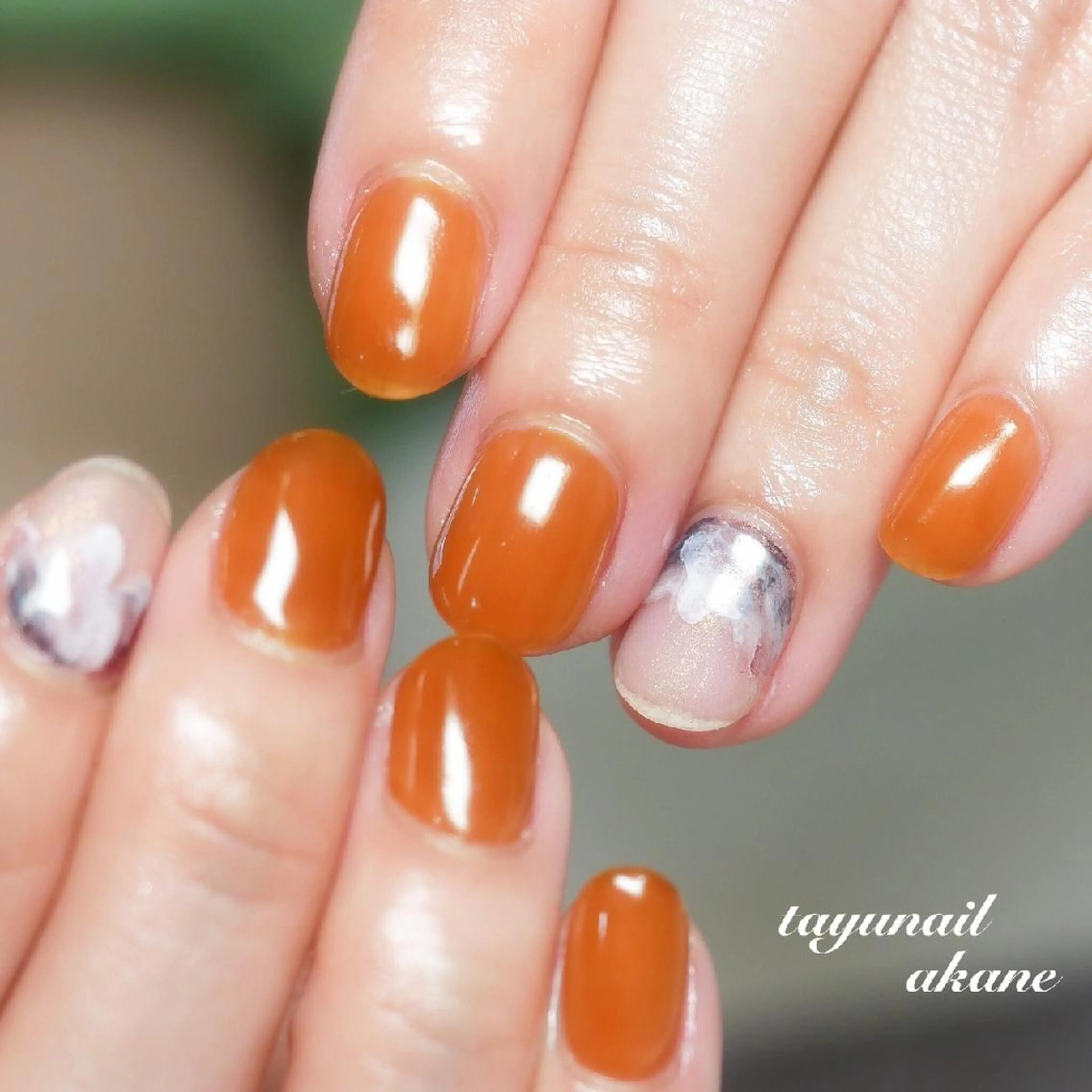 ネイル アートネイル ブルー ジェルネイル ラメ(グリッター) パラジェル ネイルサロン 【たゆnail】のネイルデザイン