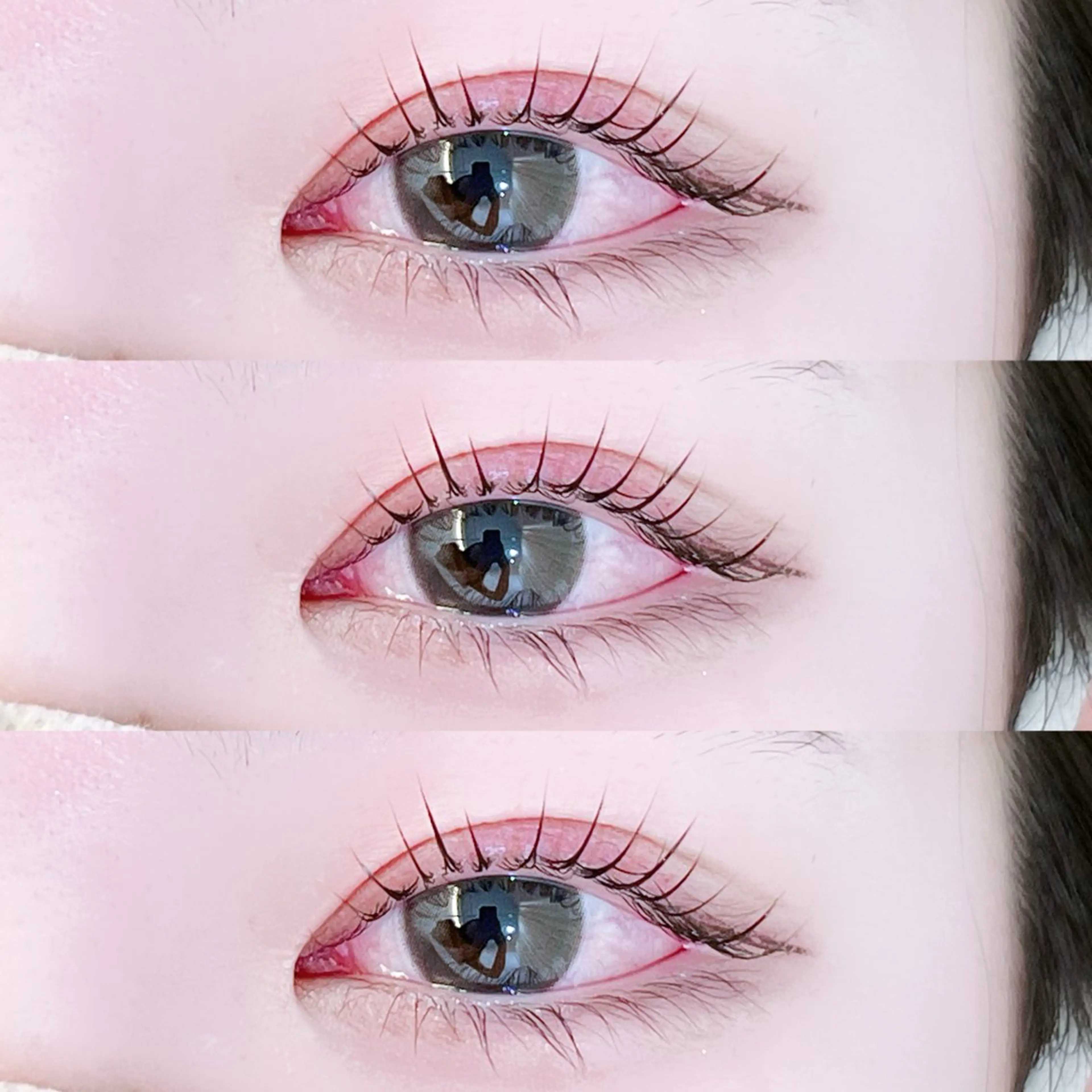 マツエク・マツパ 束感まつ毛 フラットラッシュ 韓国風マツエク パリジェンヌラッシュリフト まつげパーマ レイヤーカット┊ 透 明感カラー┊ YUIのヘアスタイル