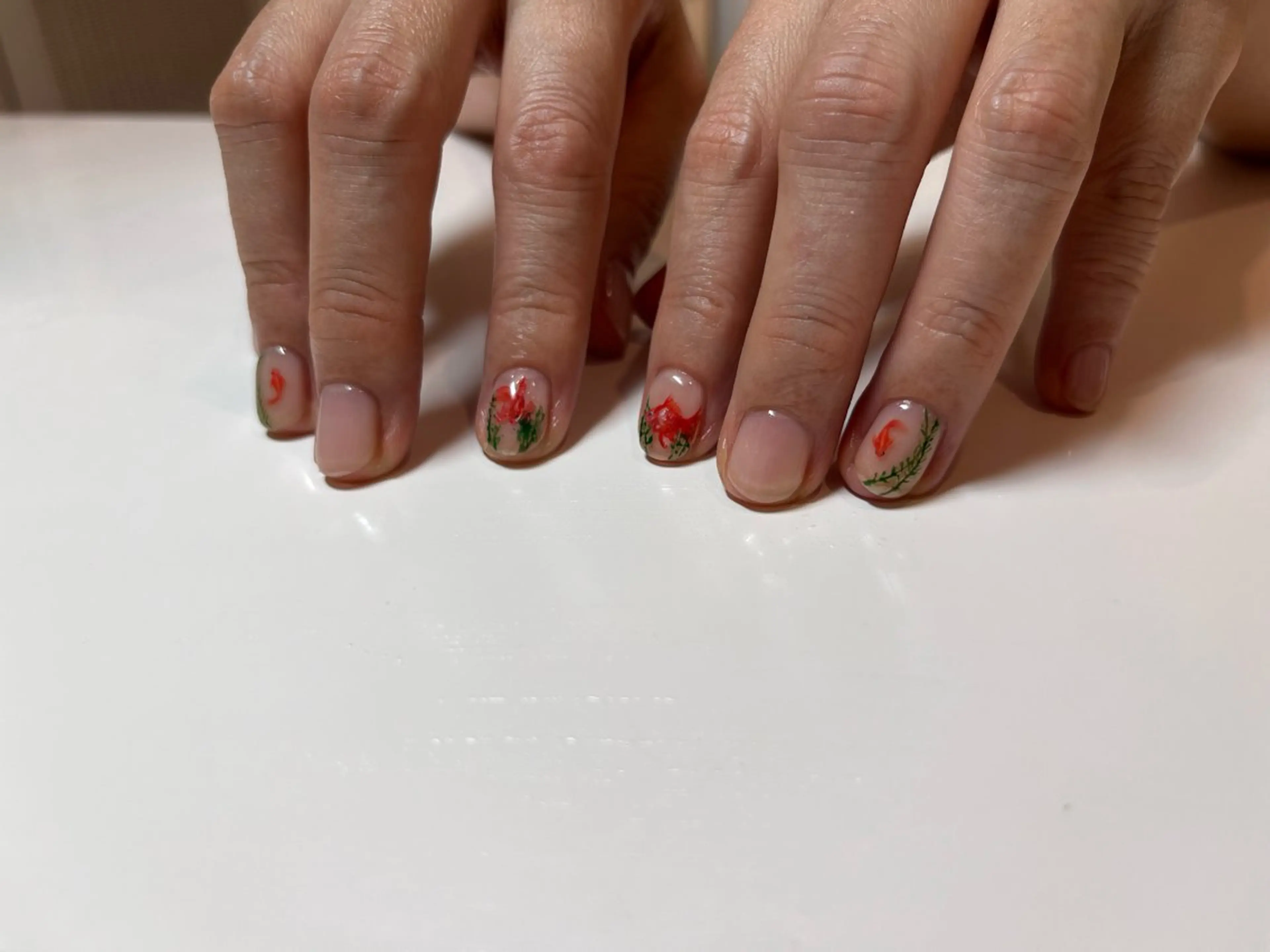 ネイル クリアネイル ジェルネイル パラジェル himitsu kichiのネイルデザイン