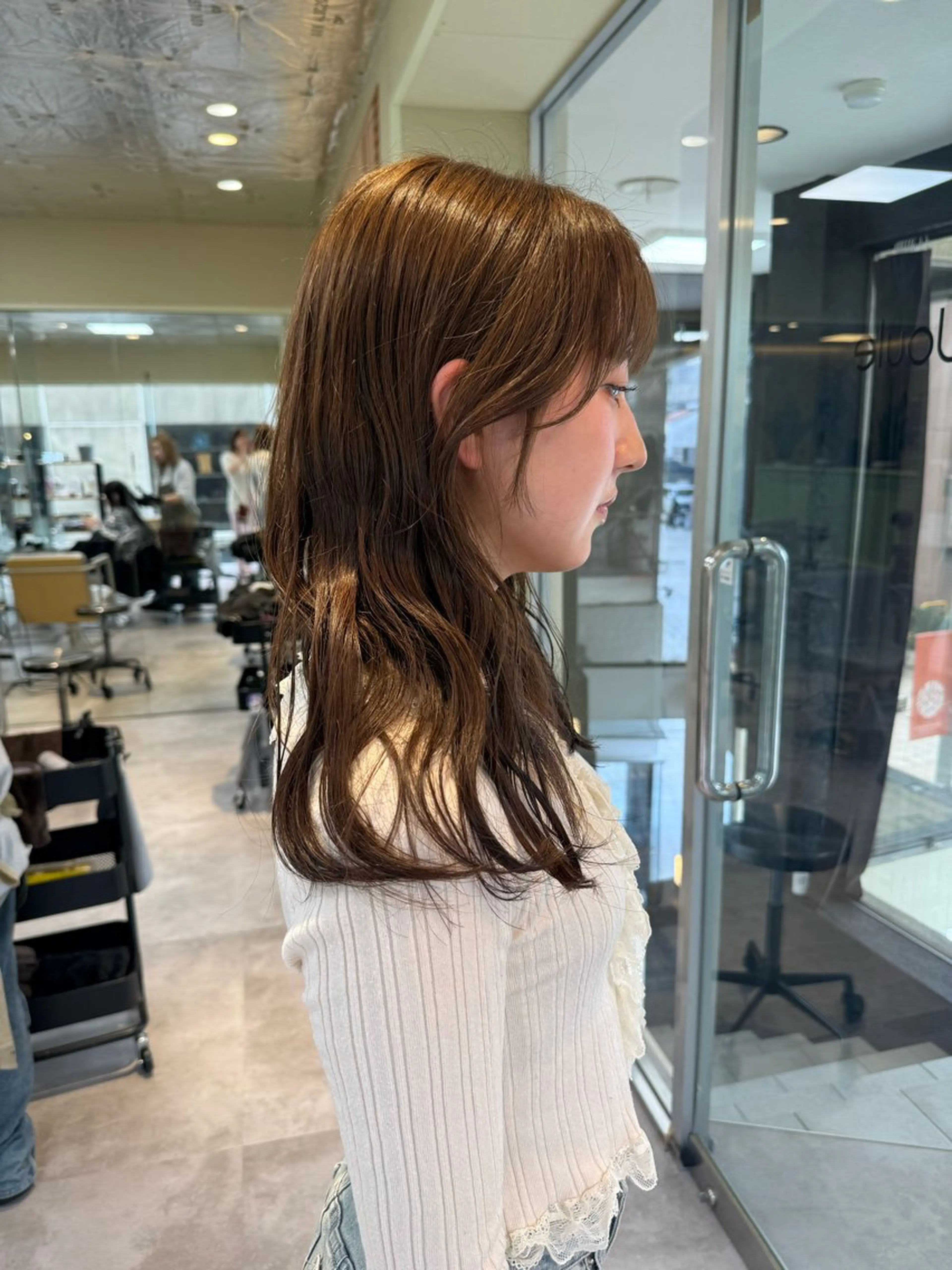 セミロング カラー カット ヘアカラー トリートメント 伶風/ボブ/ ハッシュカットのヘアスタイル