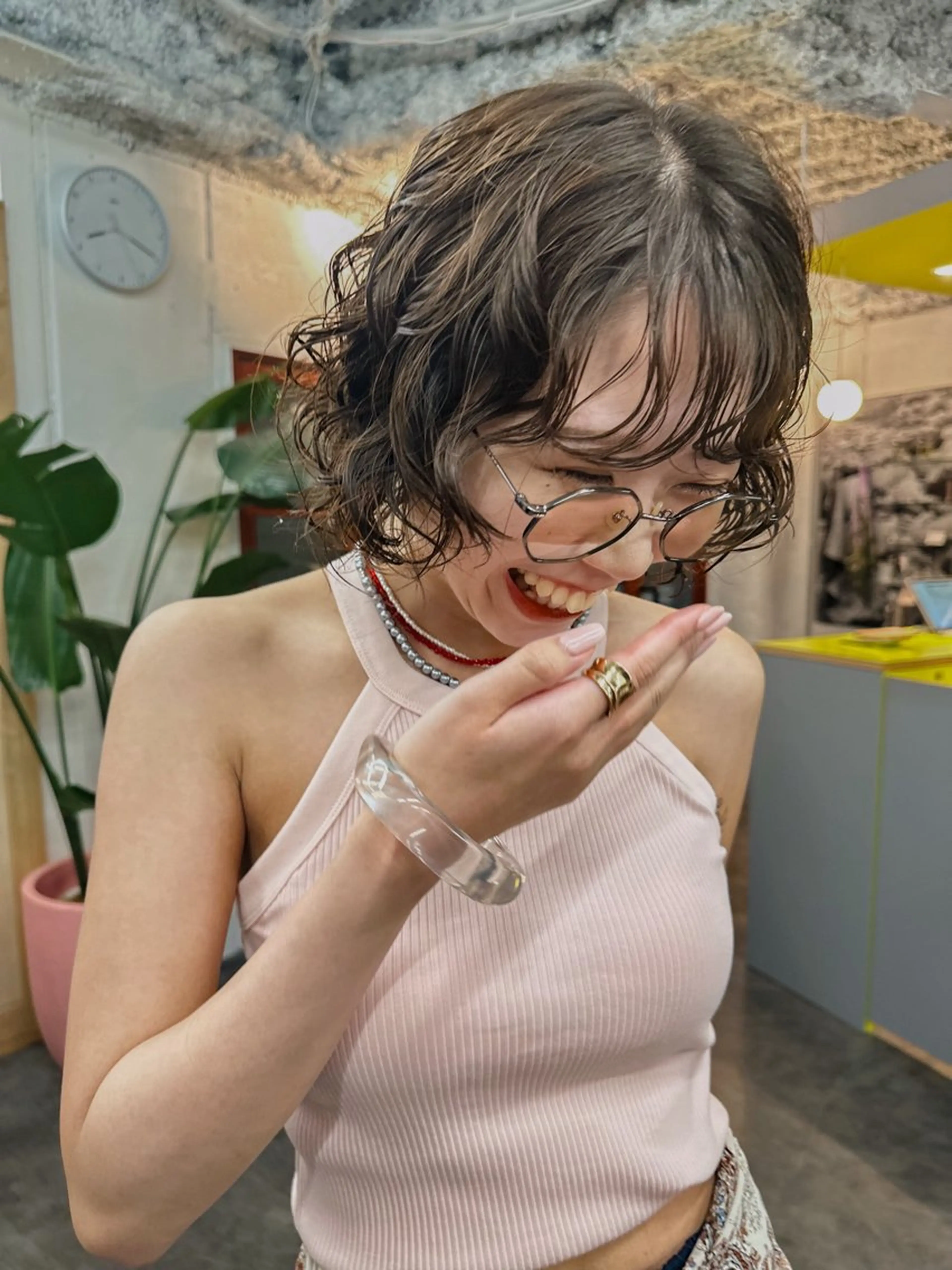 ショート カラー パーマ カット ヘアカラー パーマ レイヤー/パーマ /ウルフ/nabeのヘアスタイル