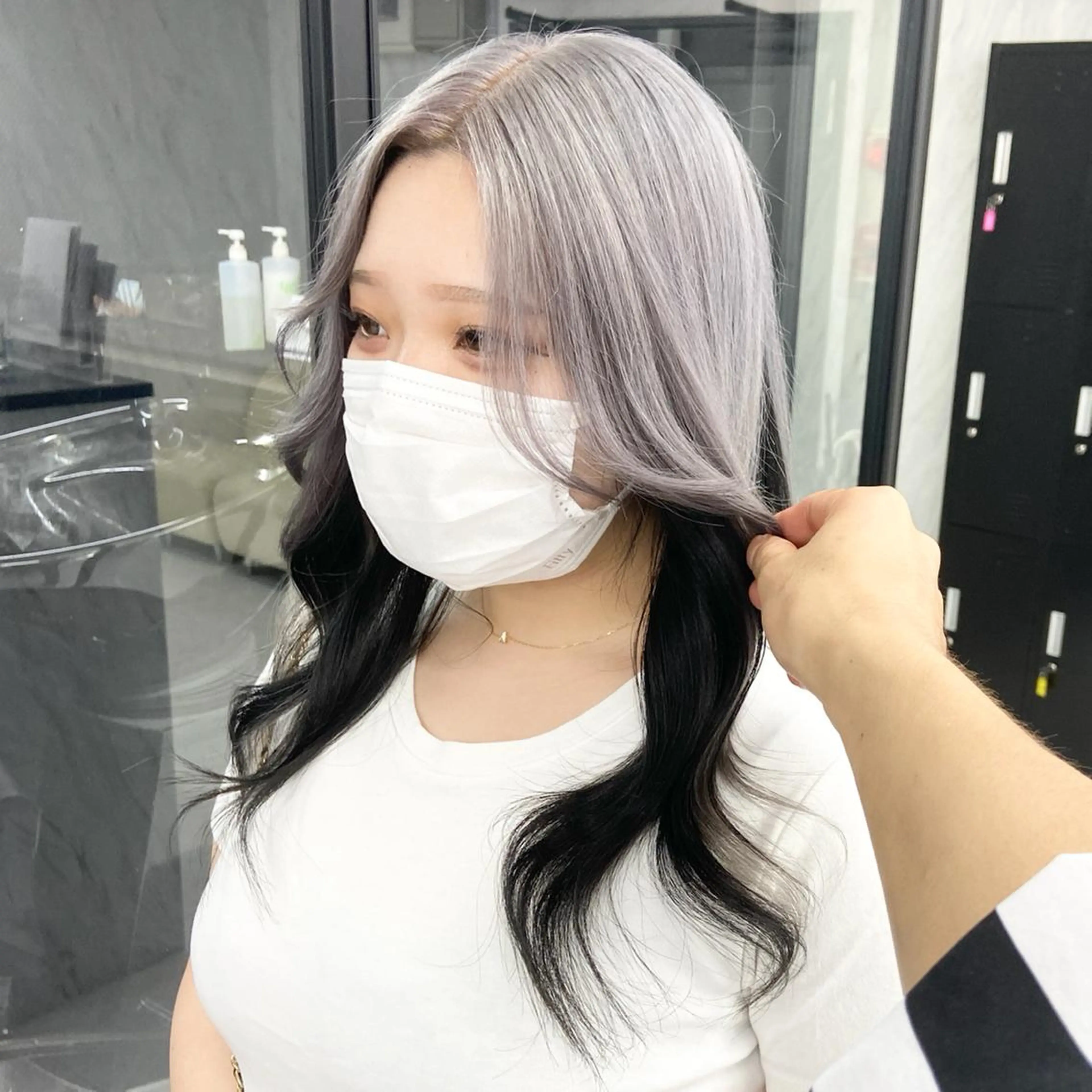 ミディアム カラー ハイトーンカラー ミルボンAujua認定サロン Ria  OSAKA 梅田所属・メンズ特化/ マンツーマン/Ryuのヘアスタイル