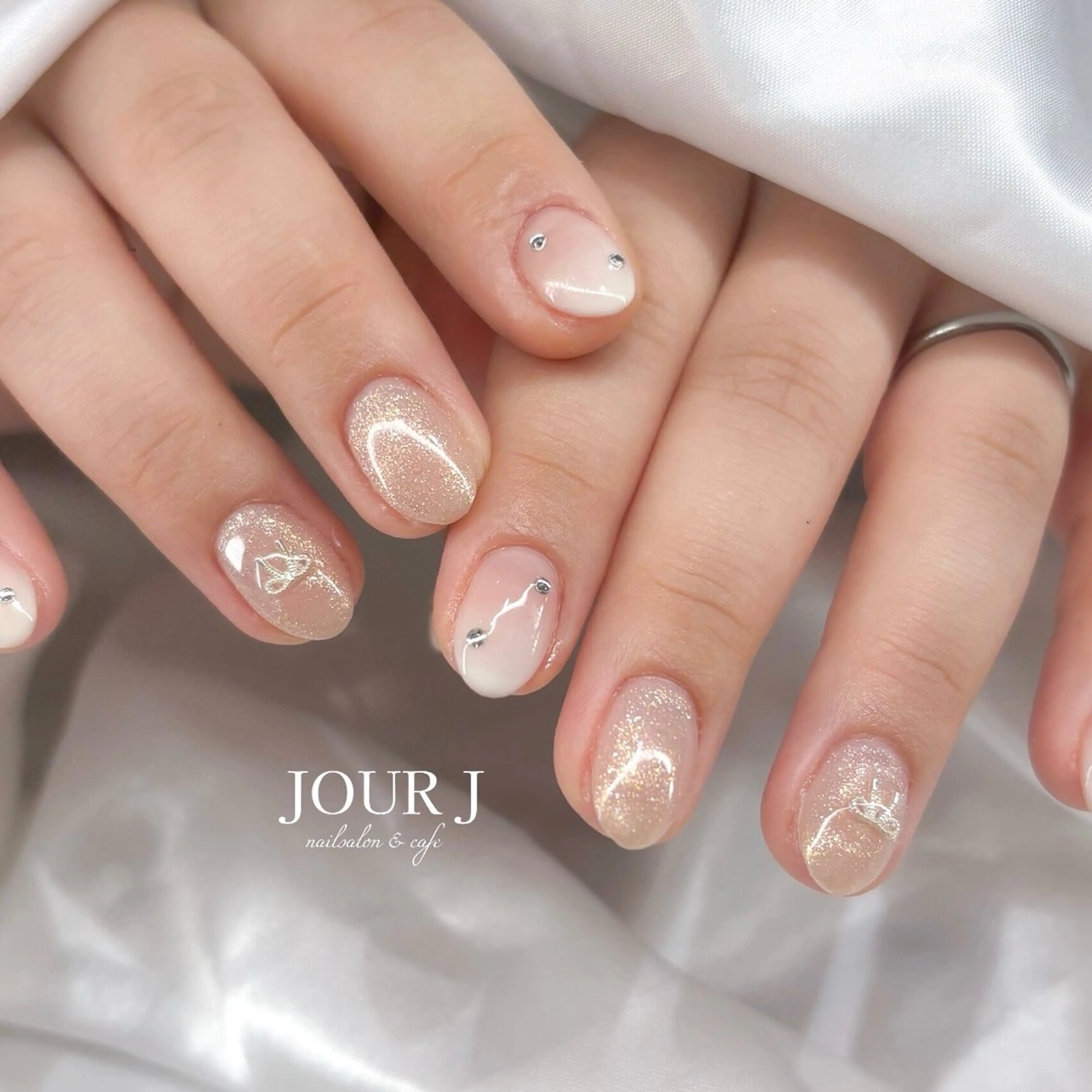 ネイル シンプルネイル ワンホンネイル ブライダルネイル ハンドネイル nailsalon JOUR Jのネイルデザイン