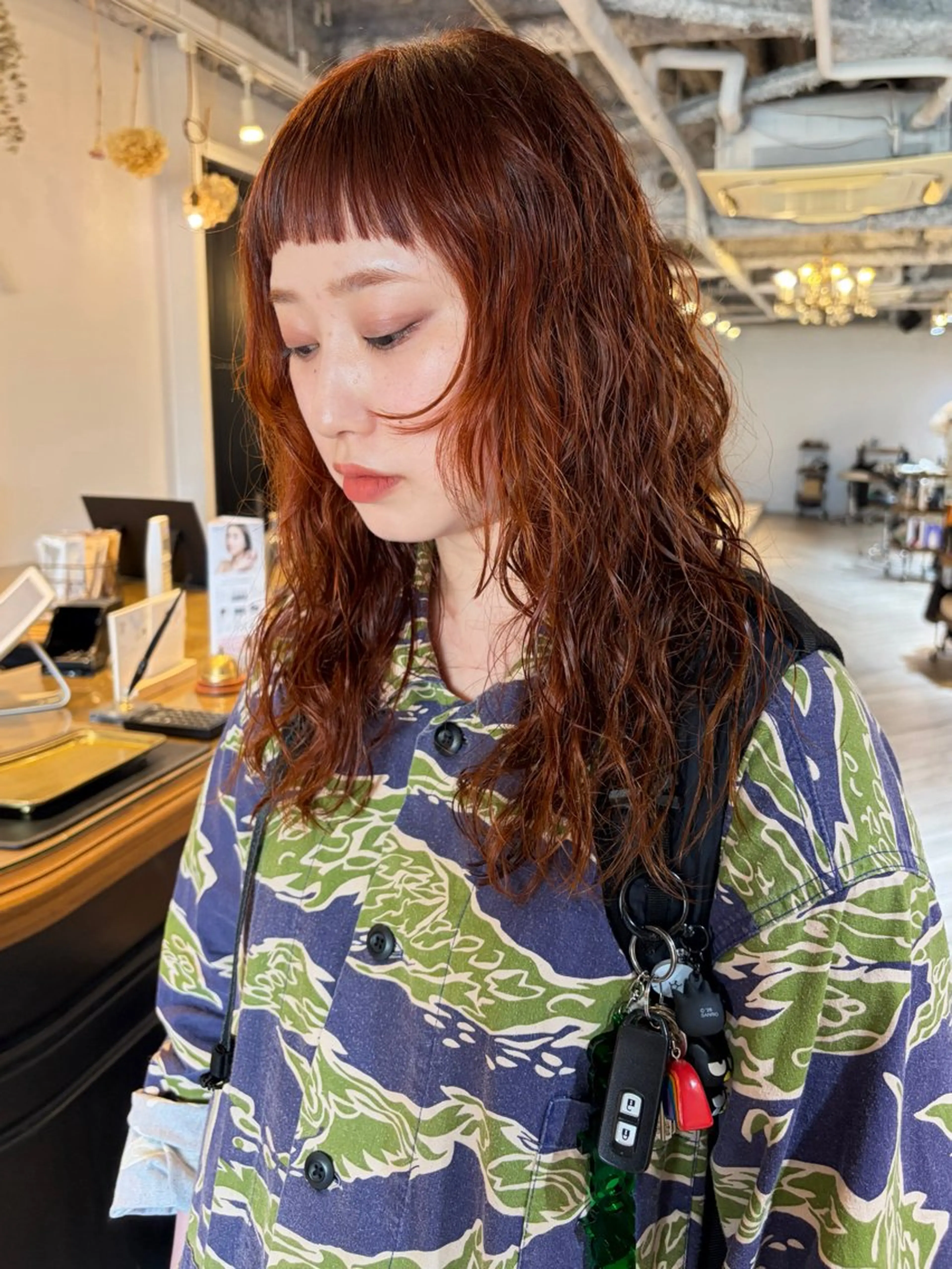 セミロング カラー パーマ カット パーマ スギヤマ ショウゴのヘアスタイル