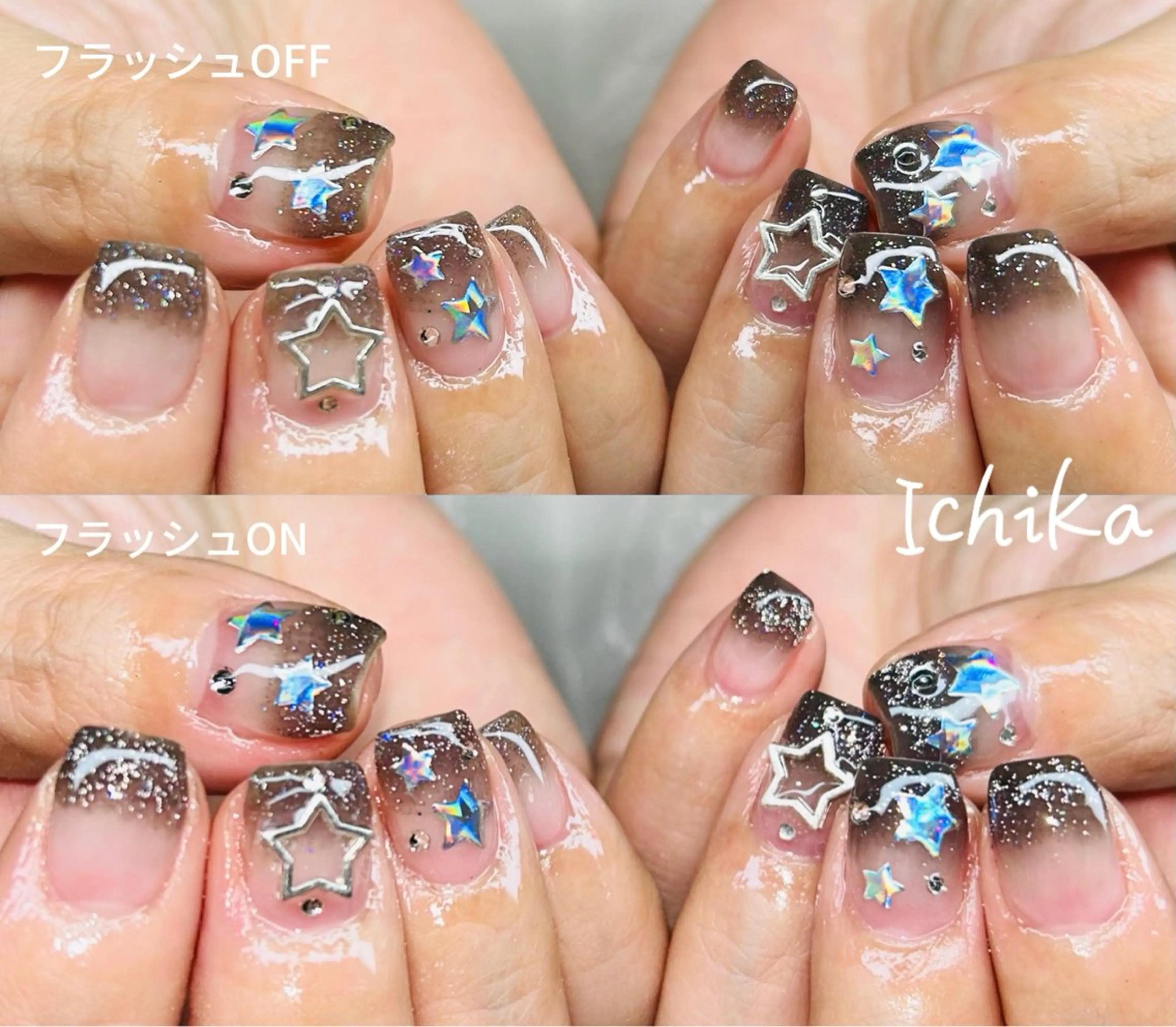 フラッシュジェルグラデーションの写真