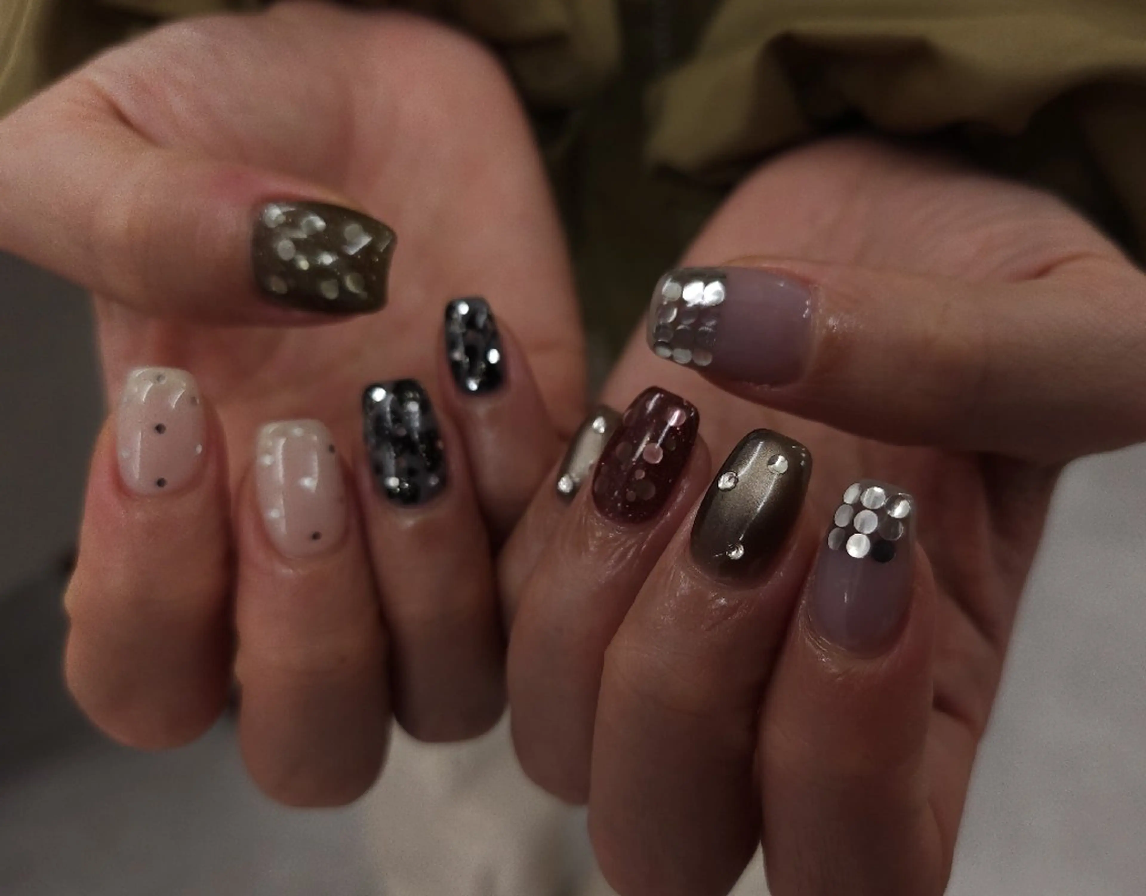 ネイル ジェルネイル 持ち込み パラジェル 冬ネイル ハンドネイル puku nail 🌼kazu🌼のネイルデザイン