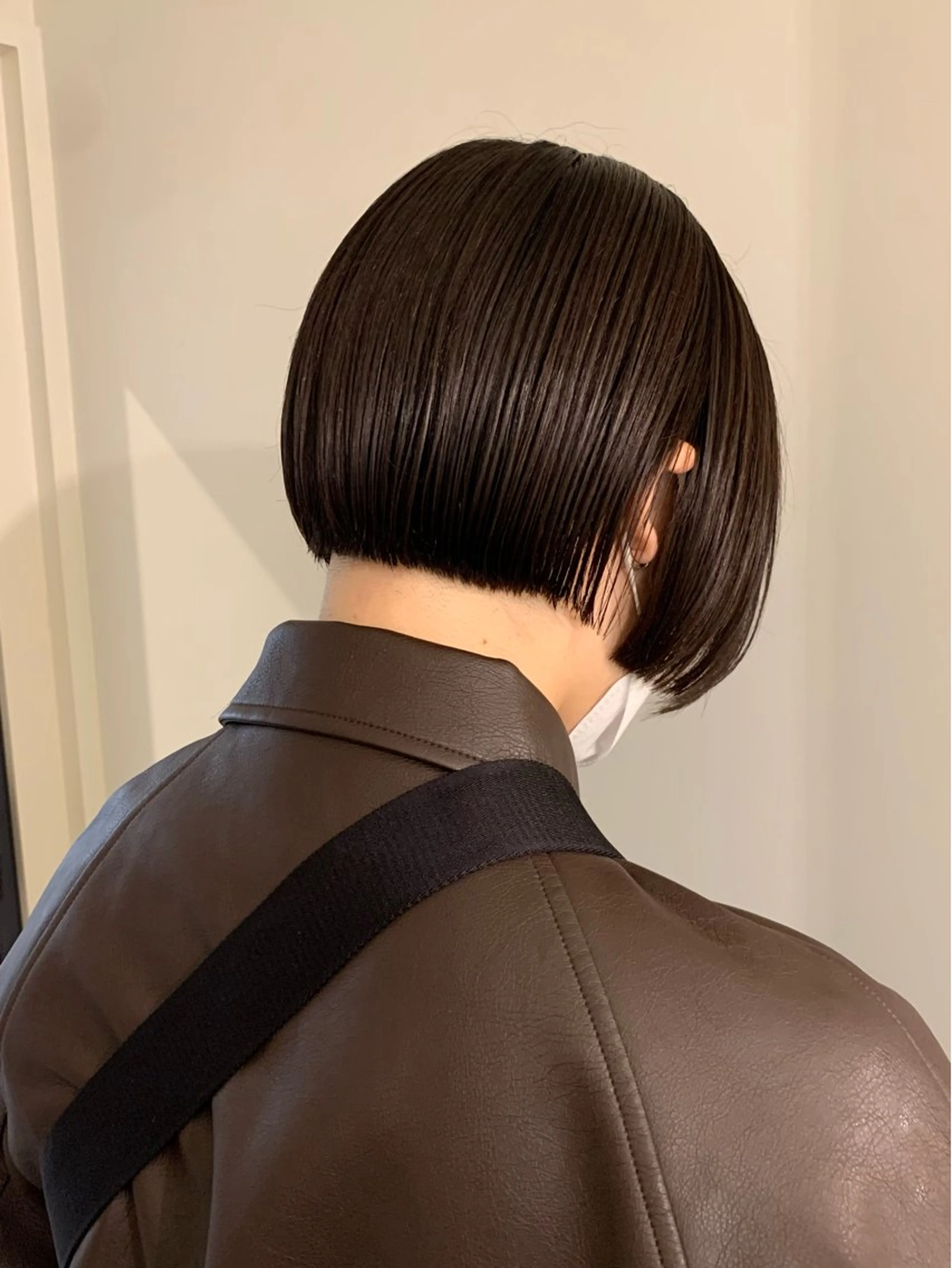 ショート ボブ カット ヘアカラー トリートメント 落合希 Olivebeigeのヘアスタイル