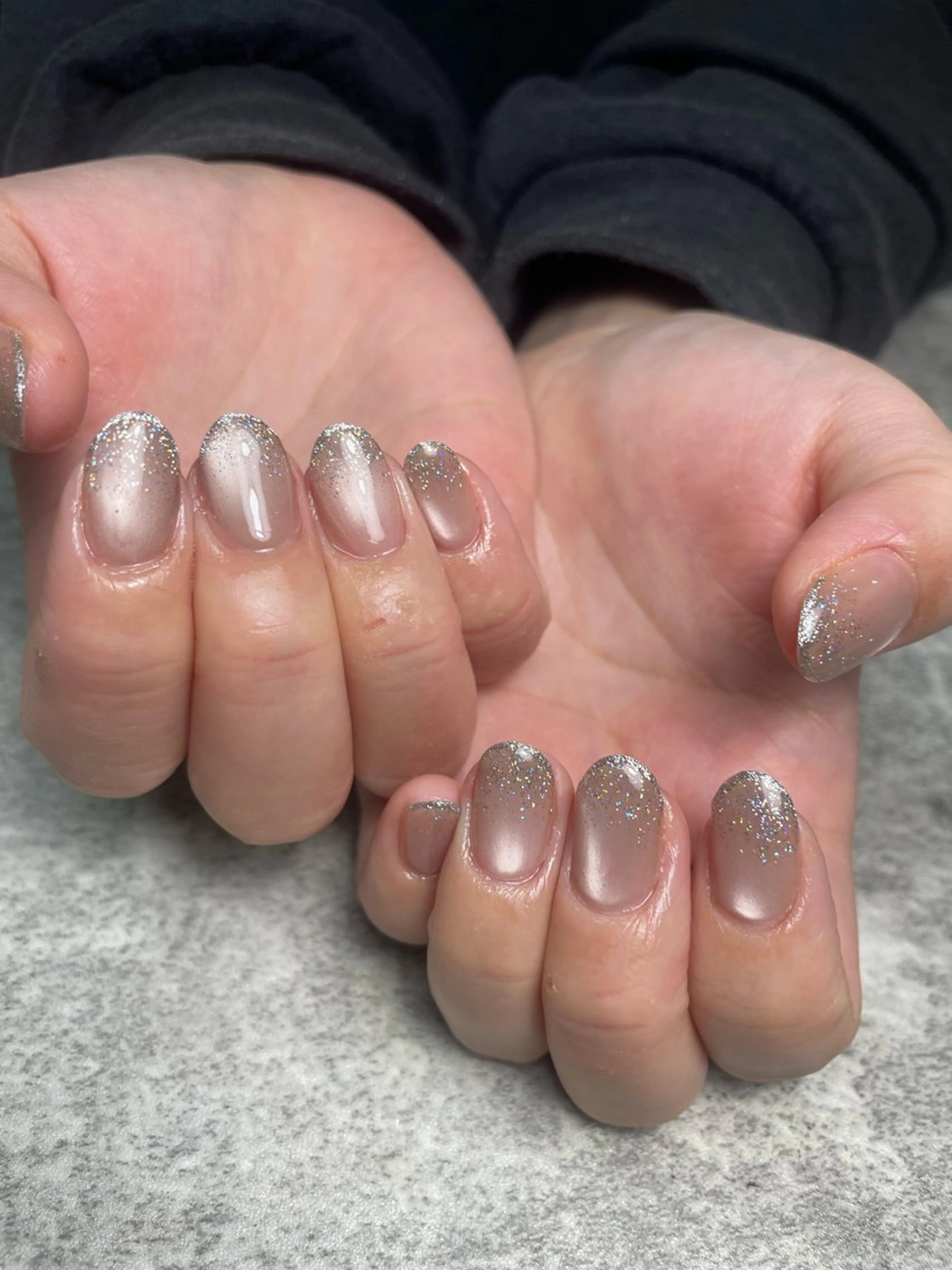 ネイル オーロラネイル フラッシュネイル キラキラネイル マグネットネイル ハンドネイル RISA joie nailのネイルデザイン