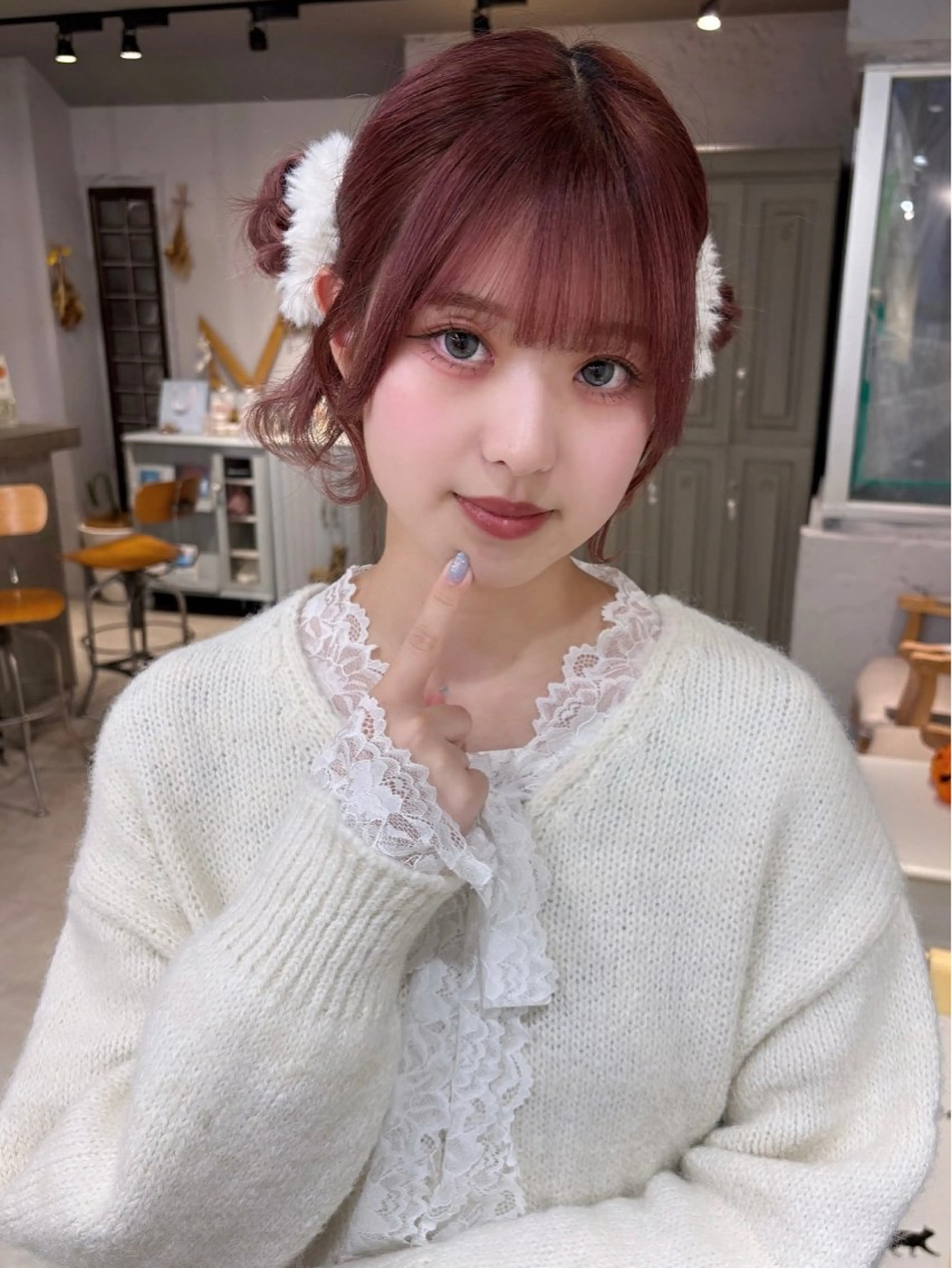 ロング ヘアアレンジ ヘアセット 透明感カラー 💞みどりのヘアスタイル